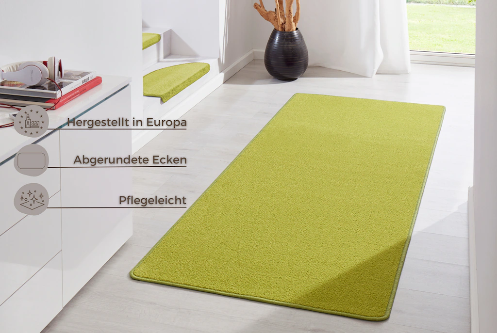 HANSE Home Teppich »Fancy«, rechteckig, 7 mm Höhe, Kurzflor, Läufer, uni, g günstig online kaufen