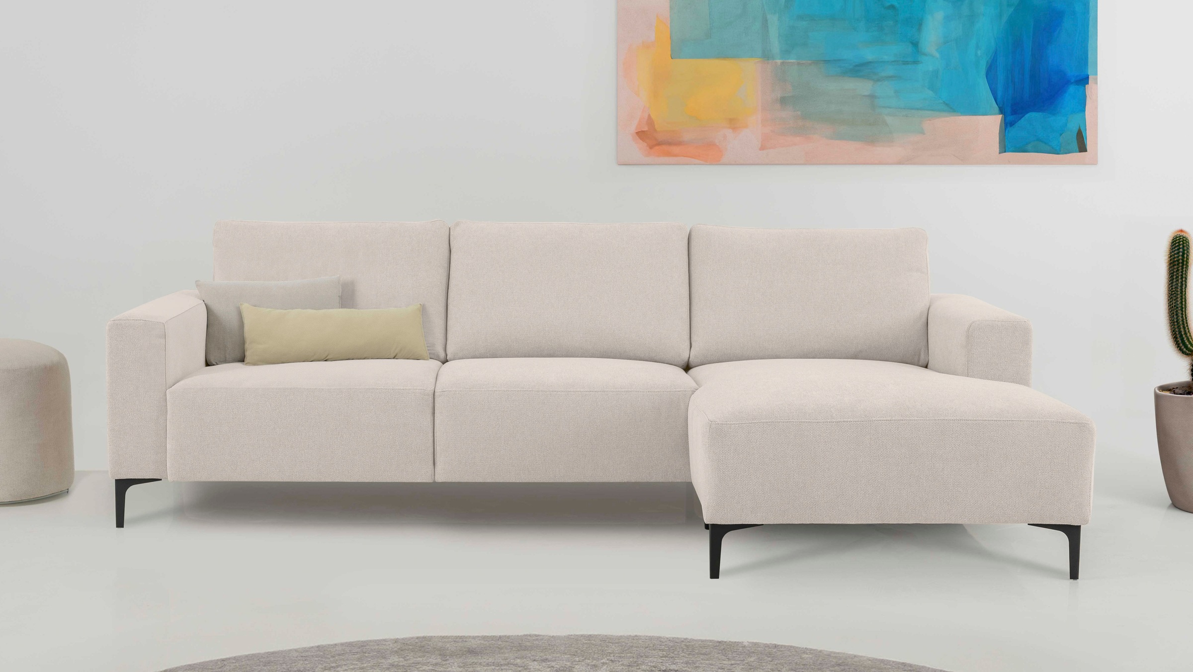 Home affaire Ecksofa »Tournon, L-Form, Breite 262 cm, Webstoff, Chenille«, günstig online kaufen