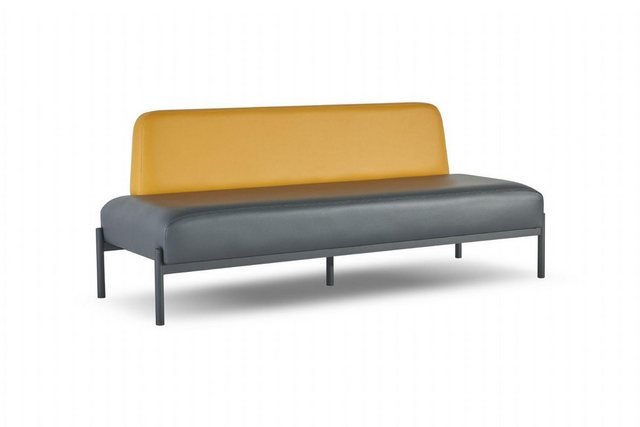 JVmoebel 3-Sitzer Sitzmöbel Art Deco Sofa 3-Sitzer Schwarz Gelb Dreisitzig günstig online kaufen