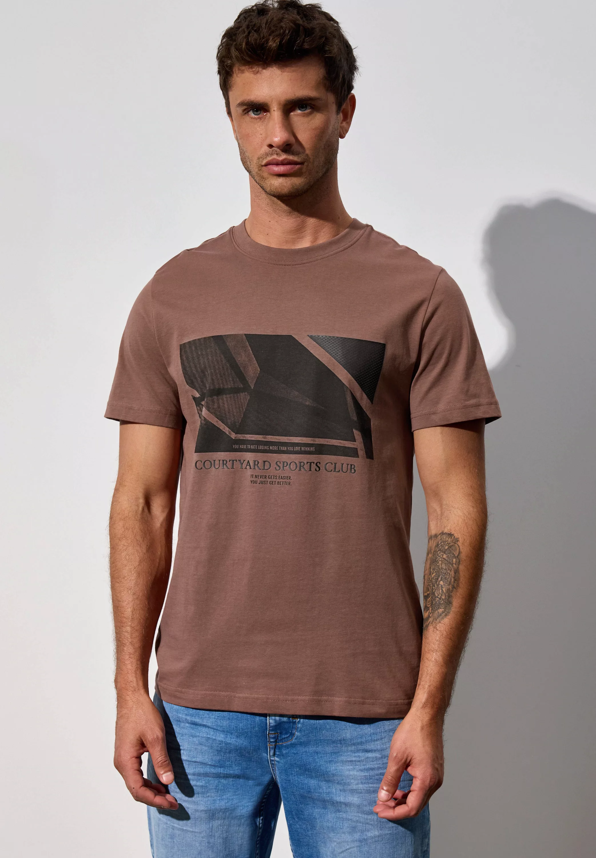 STREET ONE MEN T-Shirt, aus reiner Baumwolle günstig online kaufen