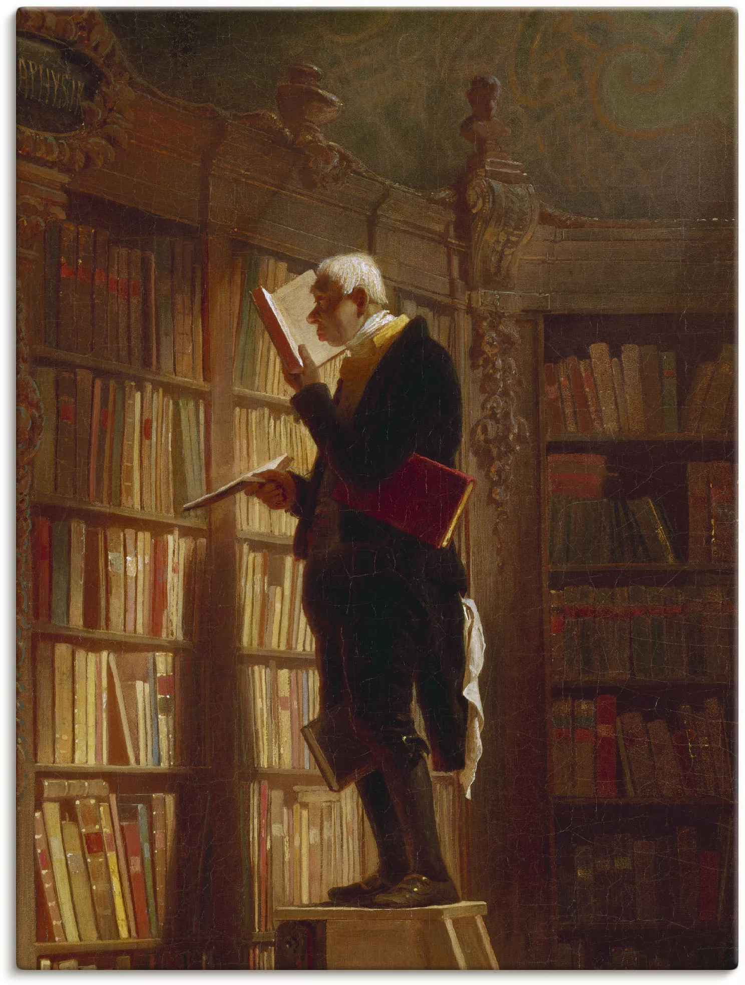 Artland Wandbild »Der Bücherwurm (Detail). Um 1850«, Mann, (1 St.), als Lei günstig online kaufen