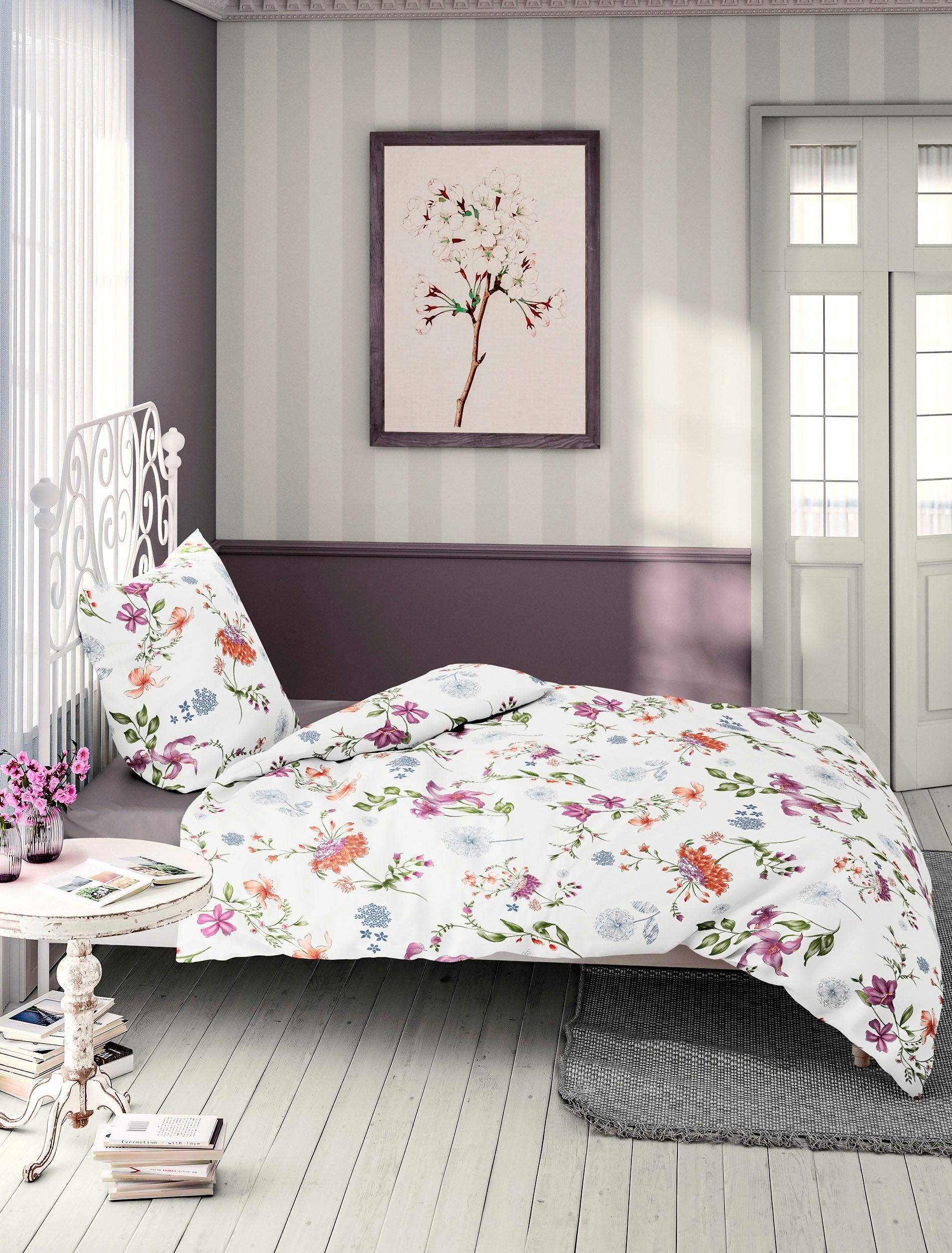 BIERBAUM Bettwäsche 135x200cm / 155x220cm Blütenpracht günstig online kaufen