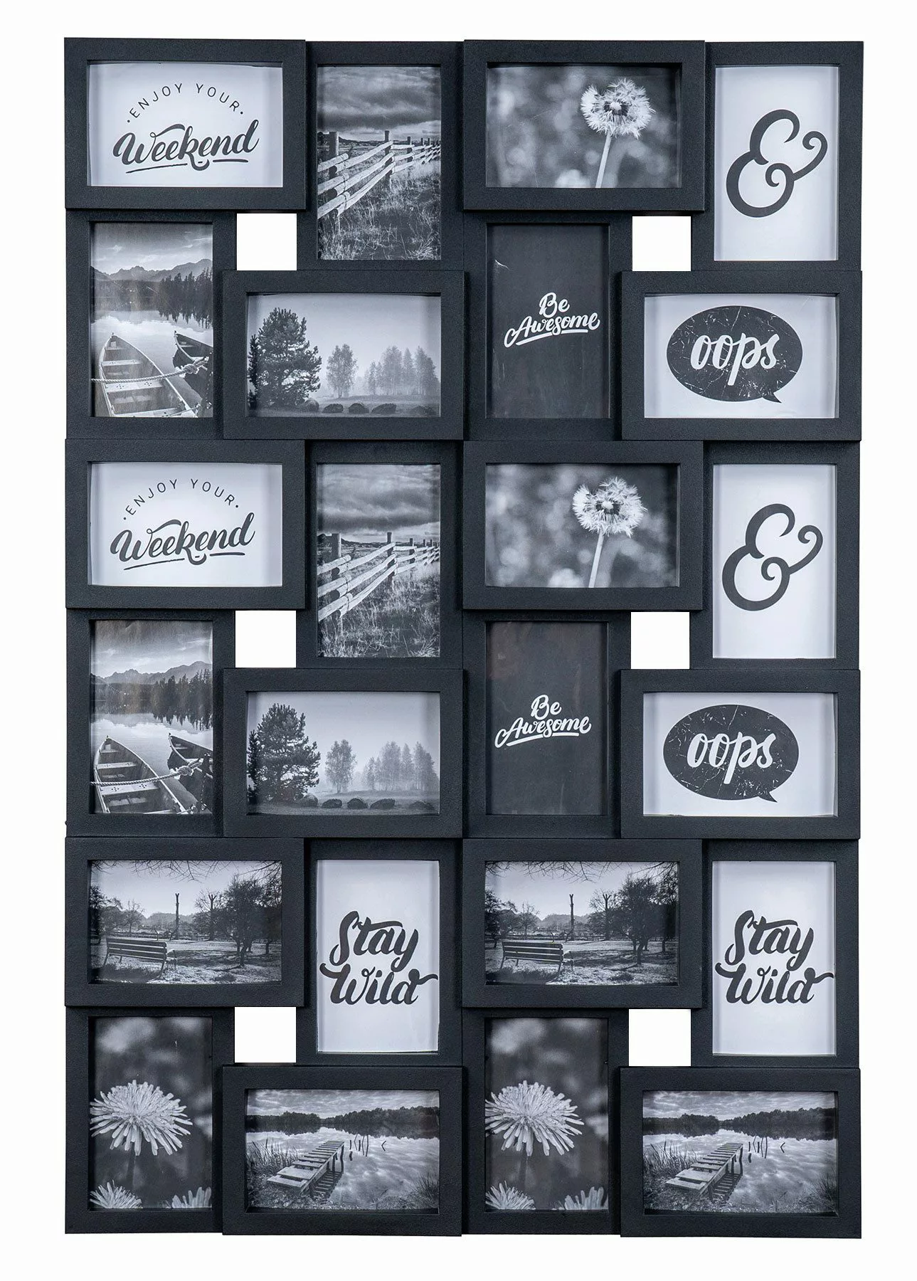 Levandeo® Bilderrahmen Collage, Bilderrahmen Schwarz 24 günstig online kaufen