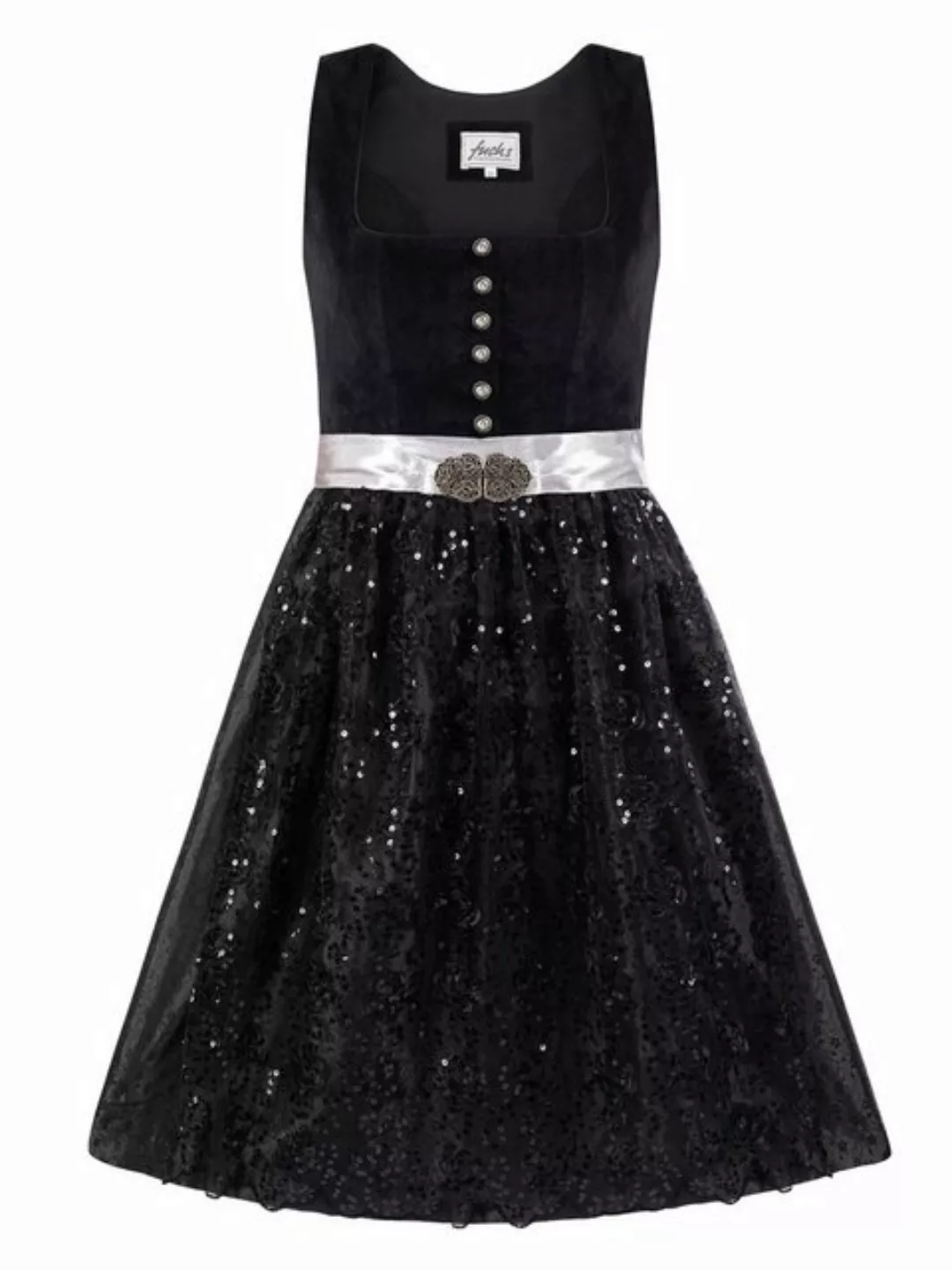 Trachten24.de Dirndl Midi Dirndl Cilli schwarz (2-tlg) Rockteil 65cm günstig online kaufen