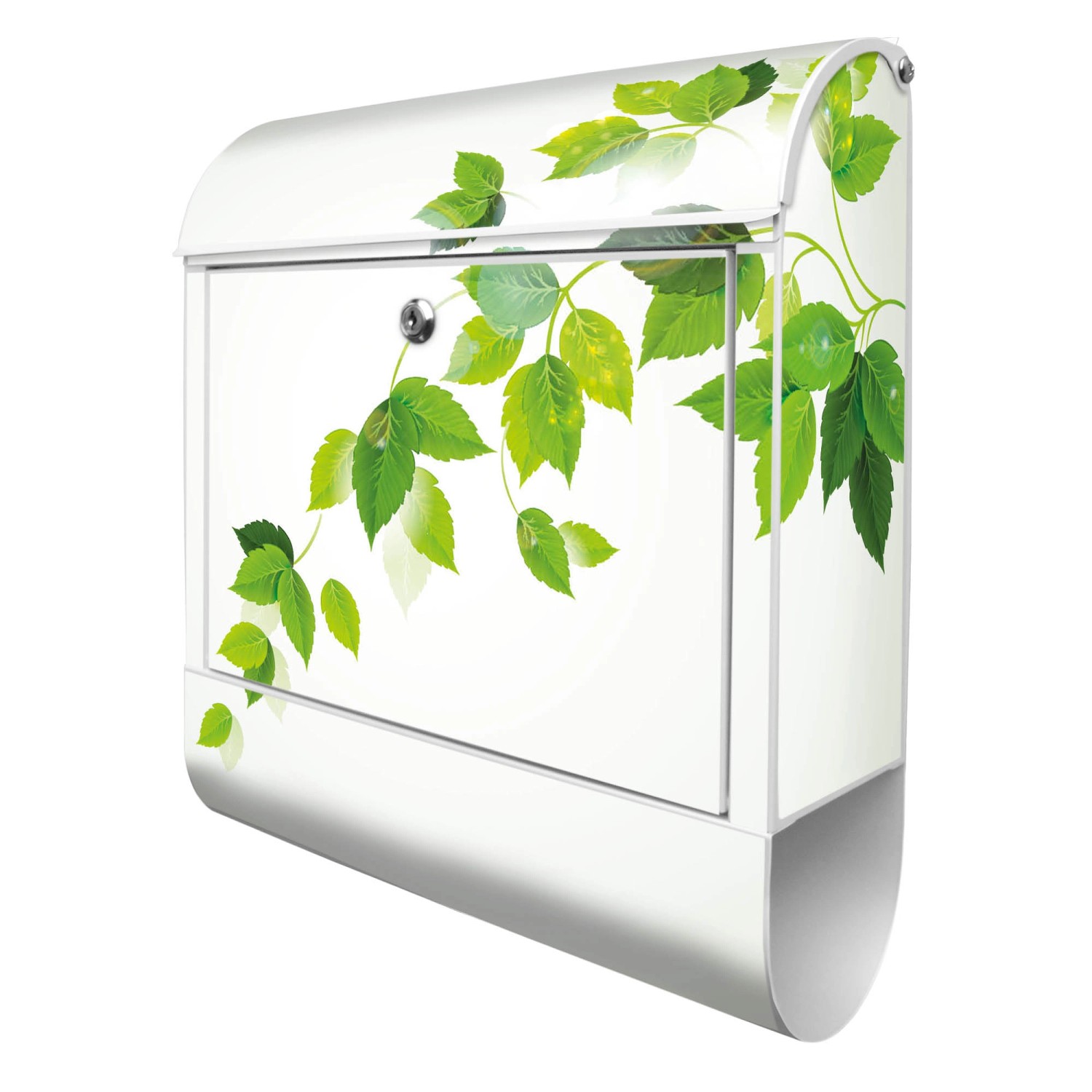 Banjado Design Briefkasten Weiß Pulverbeschichtet, 39x47x14cm, 2 Schlüssel, günstig online kaufen