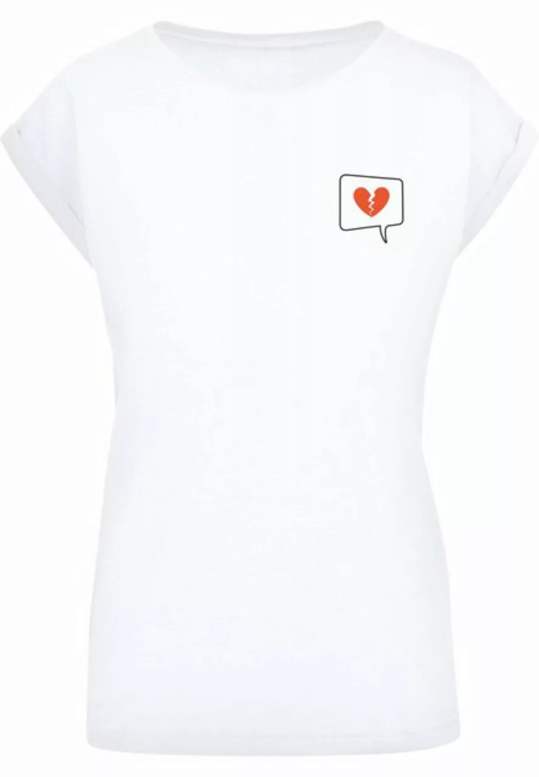 Merchcode T-Shirt Merchcode Damen Ladies Heartbreak Extended Shoulder Tee ( günstig online kaufen