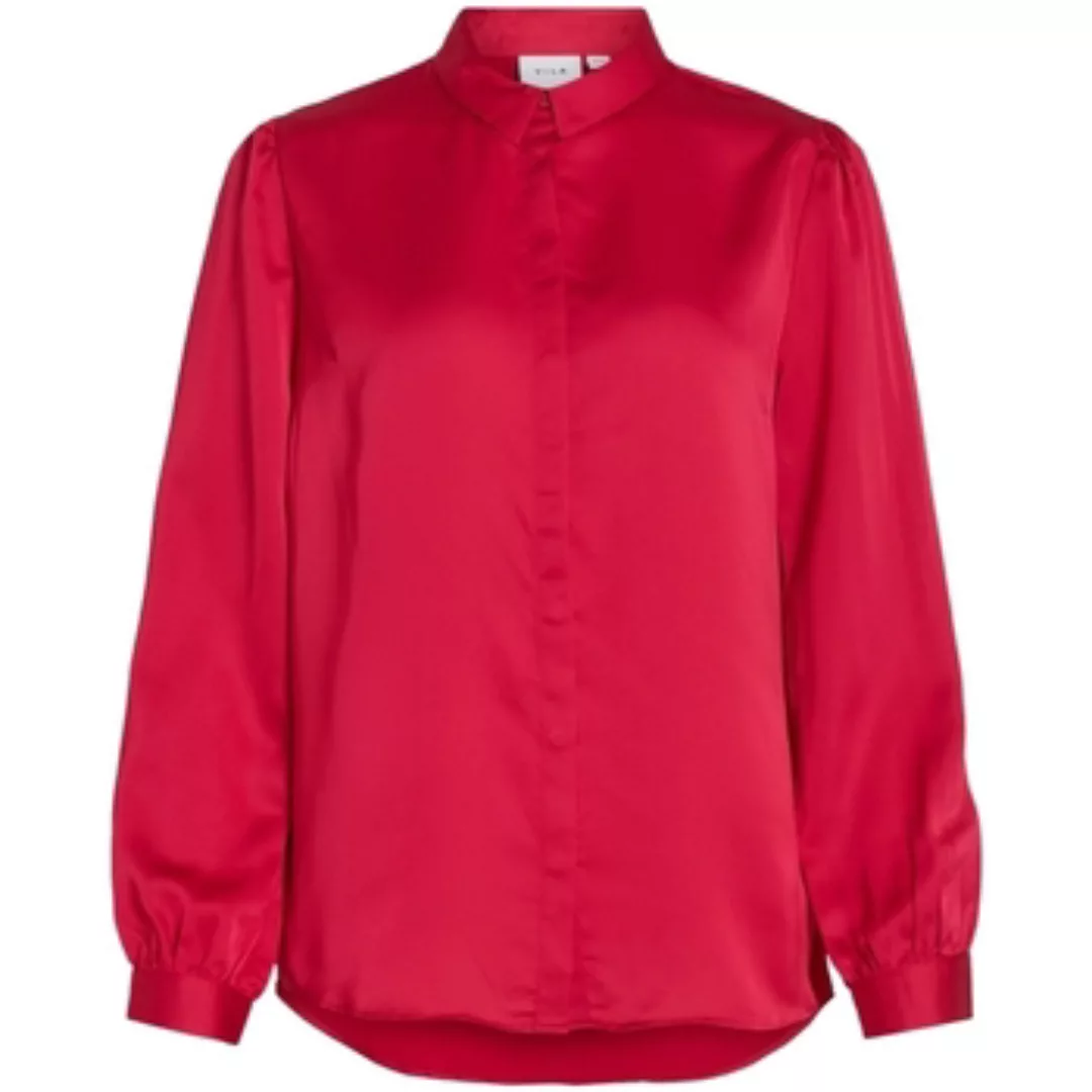 Vila  Blusen Noos Ellette Satin Shirt - Love Potion günstig online kaufen