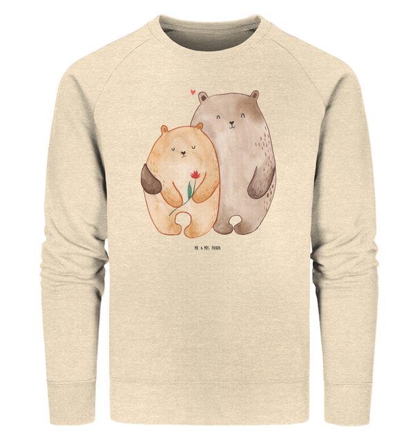 Mr. & Mrs. Panda Longpullover Größe L Bären Liebe - Natural Raw - Geschenk, günstig online kaufen