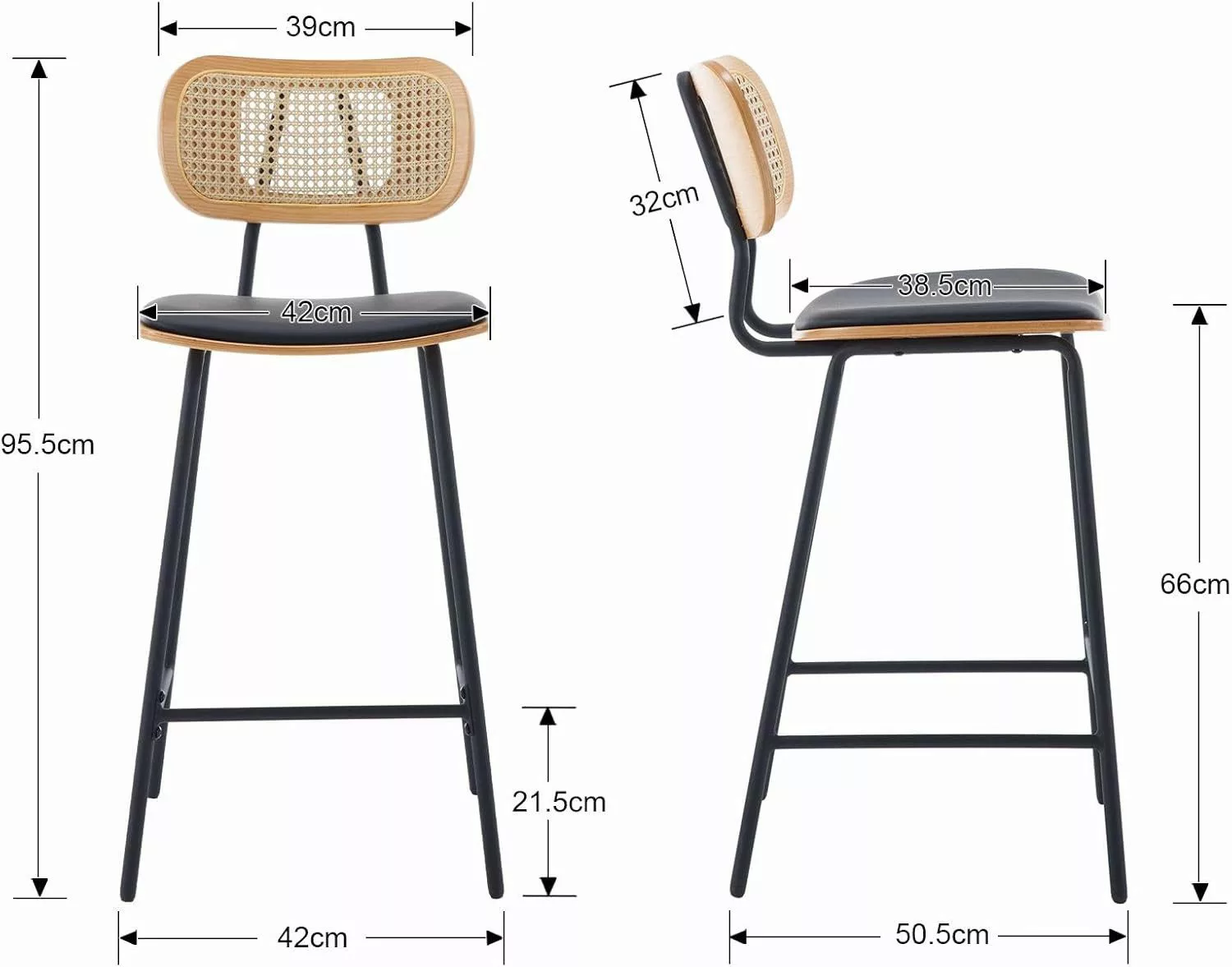 WAHSON OFFICE CHAIRS Barhocker 2er Set günstig online kaufen