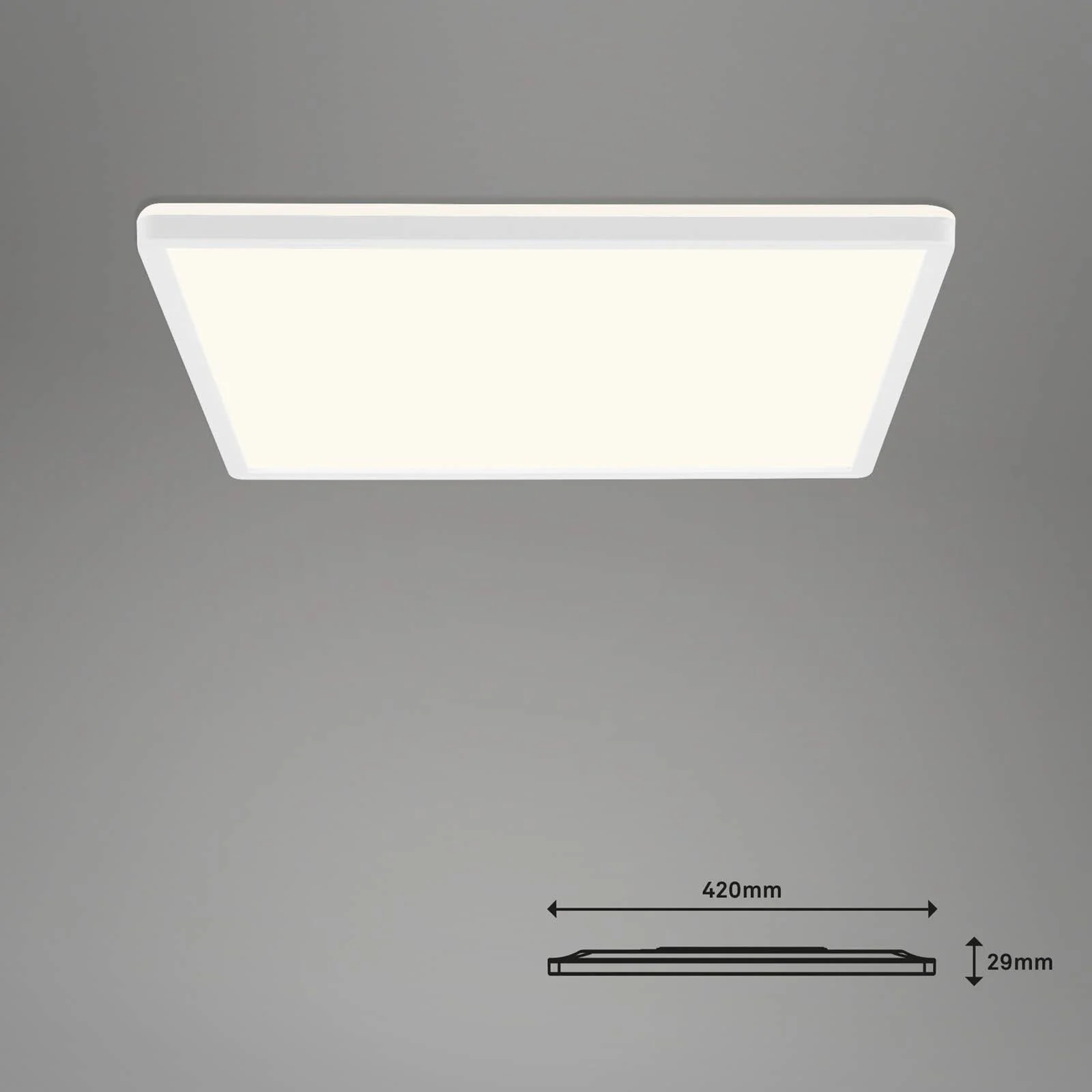 LED-Deckenlampe Slim S dimmbar CCT weiß 42x42cm günstig online kaufen