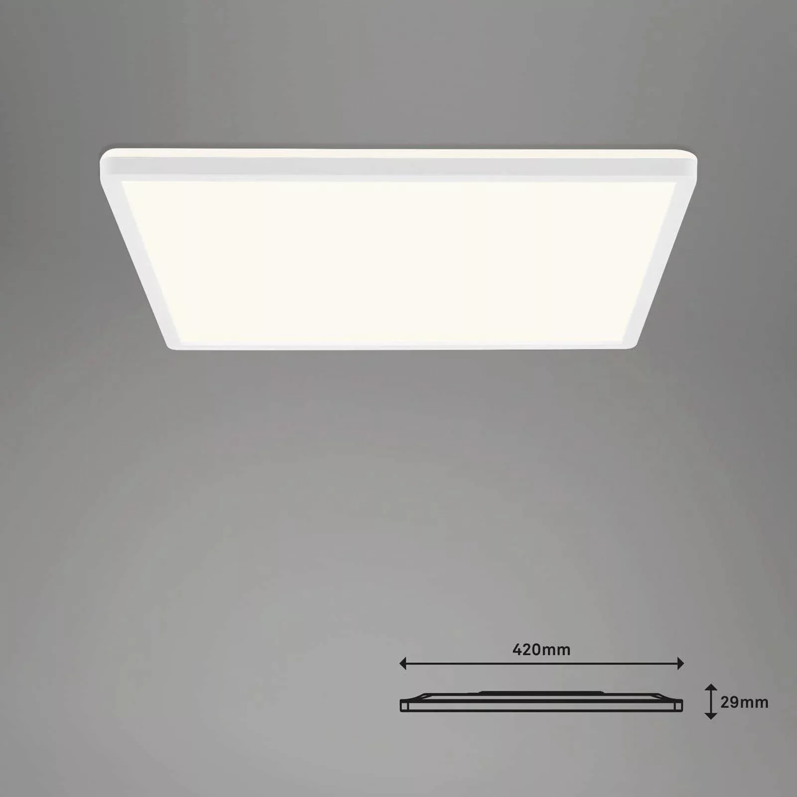 LED-Deckenlampe Slim S dimmbar CCT weiß 42x42cm günstig online kaufen