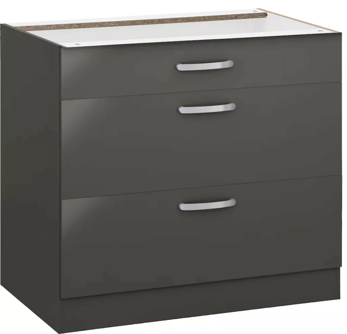 wiho Küchen Unterschrank "Kansas", 90 cm breit, mit 2 großen Auszügen ohne günstig online kaufen