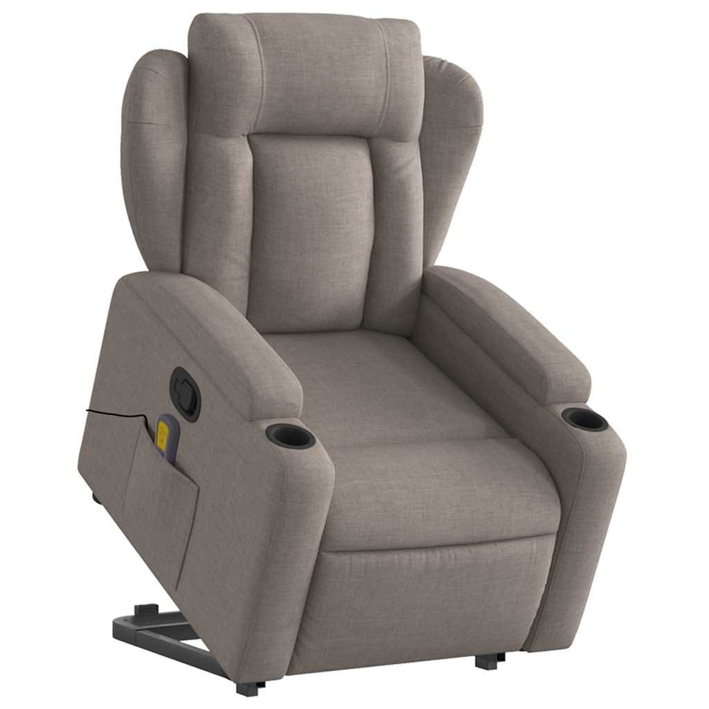 vidaXL Sessel Massagesessel mit Aufstehhilfe Taupe günstig online kaufen