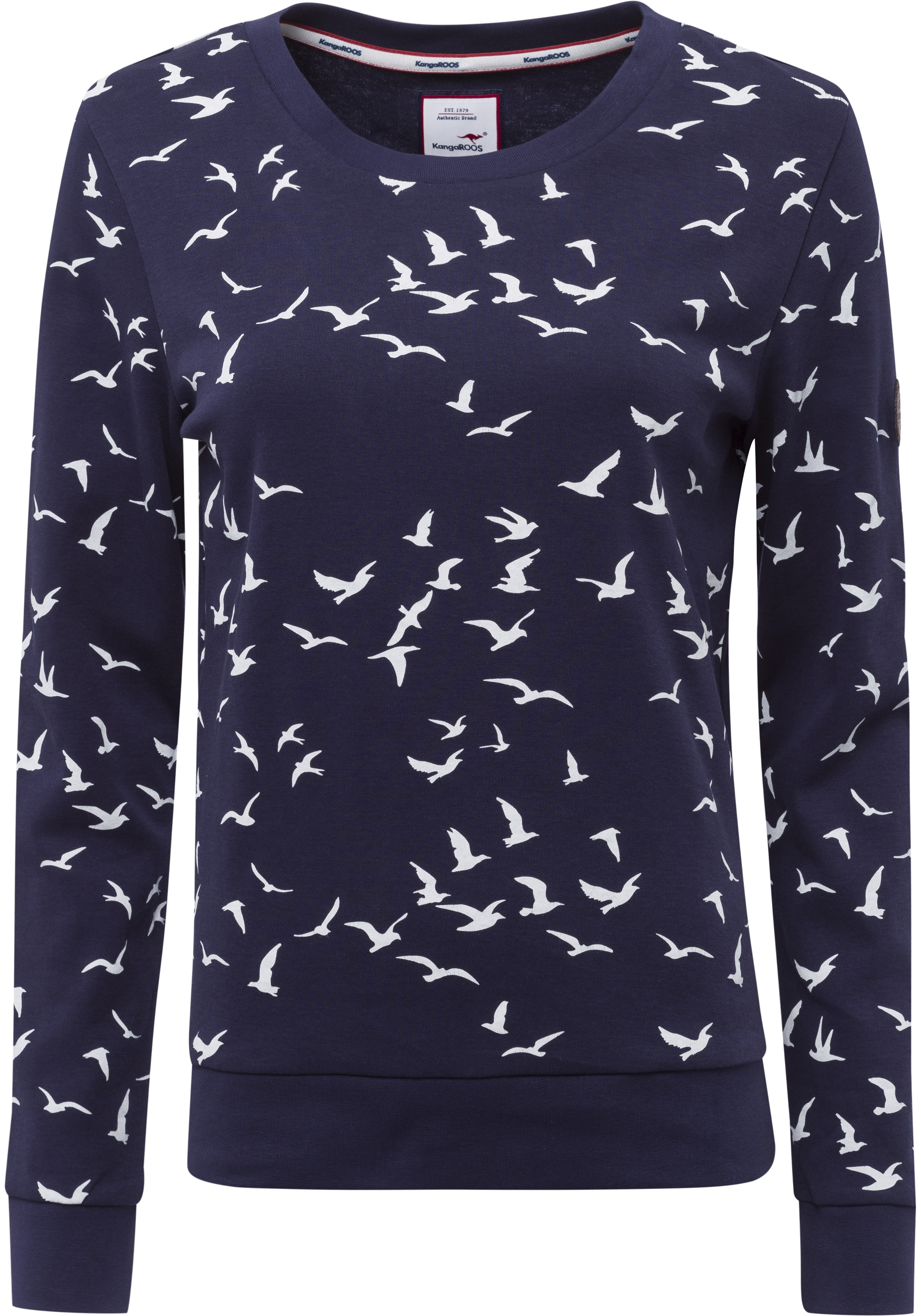 KangaROOS Sweatshirt mit modischem Minimal-Allover-Print günstig online kaufen