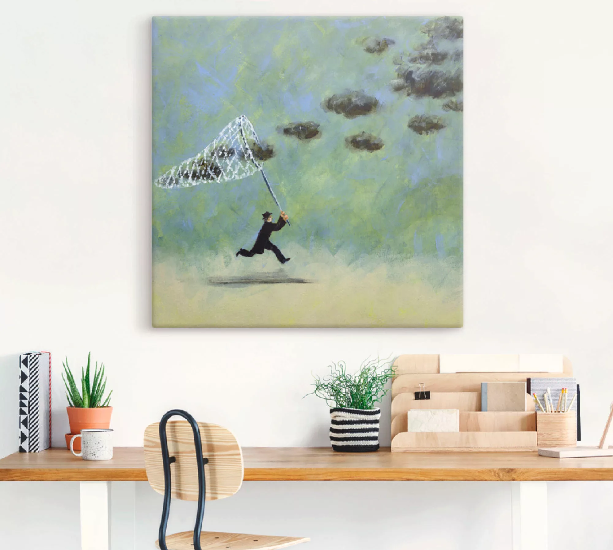 Artland Wandbild »Wolkenfänger«, Mann, (1 St.), als Leinwandbild, Poster, W günstig online kaufen