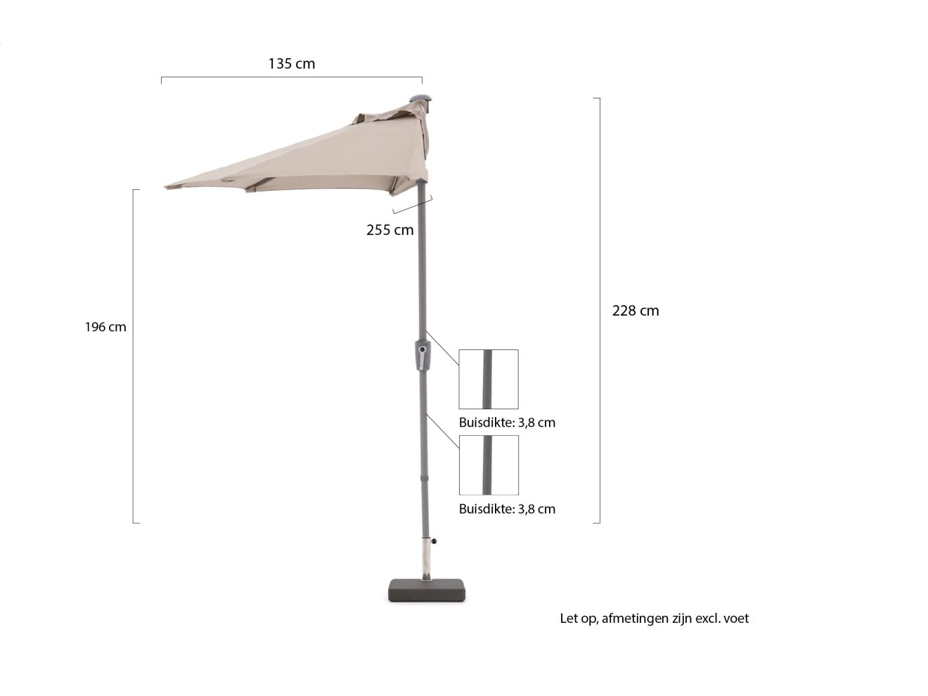Shadowline Sonnenschirme Balkon 255x135 cm günstig online kaufen