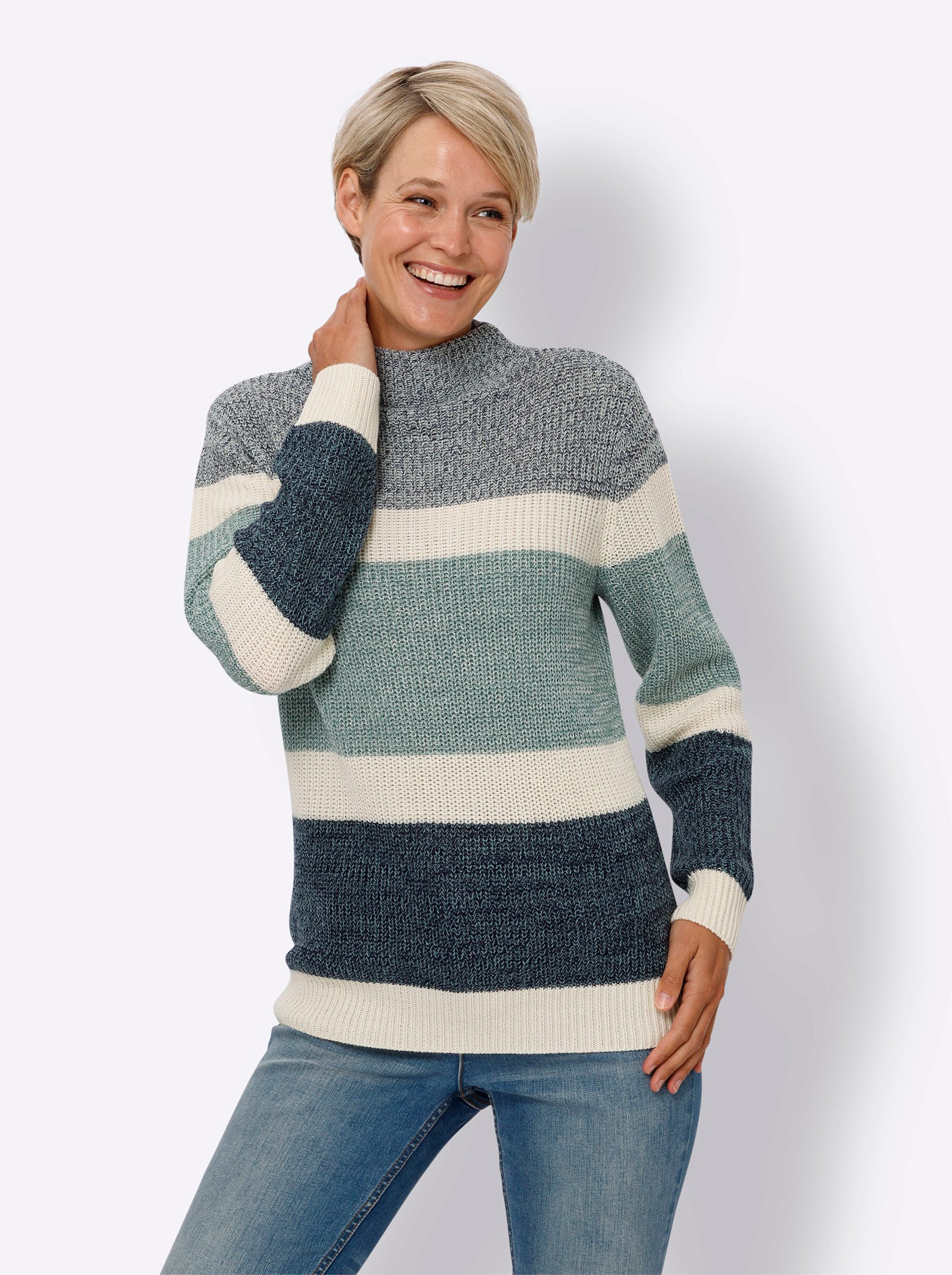Sieh an! Strickpullover Langarm-Pullover günstig online kaufen