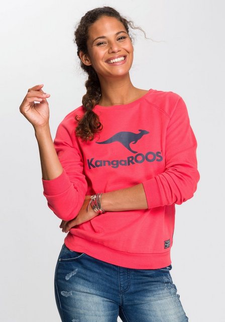 KangaROOS Sweatshirt, Langarm, figurumspielender Schnitt, mit Print, Rundha günstig online kaufen