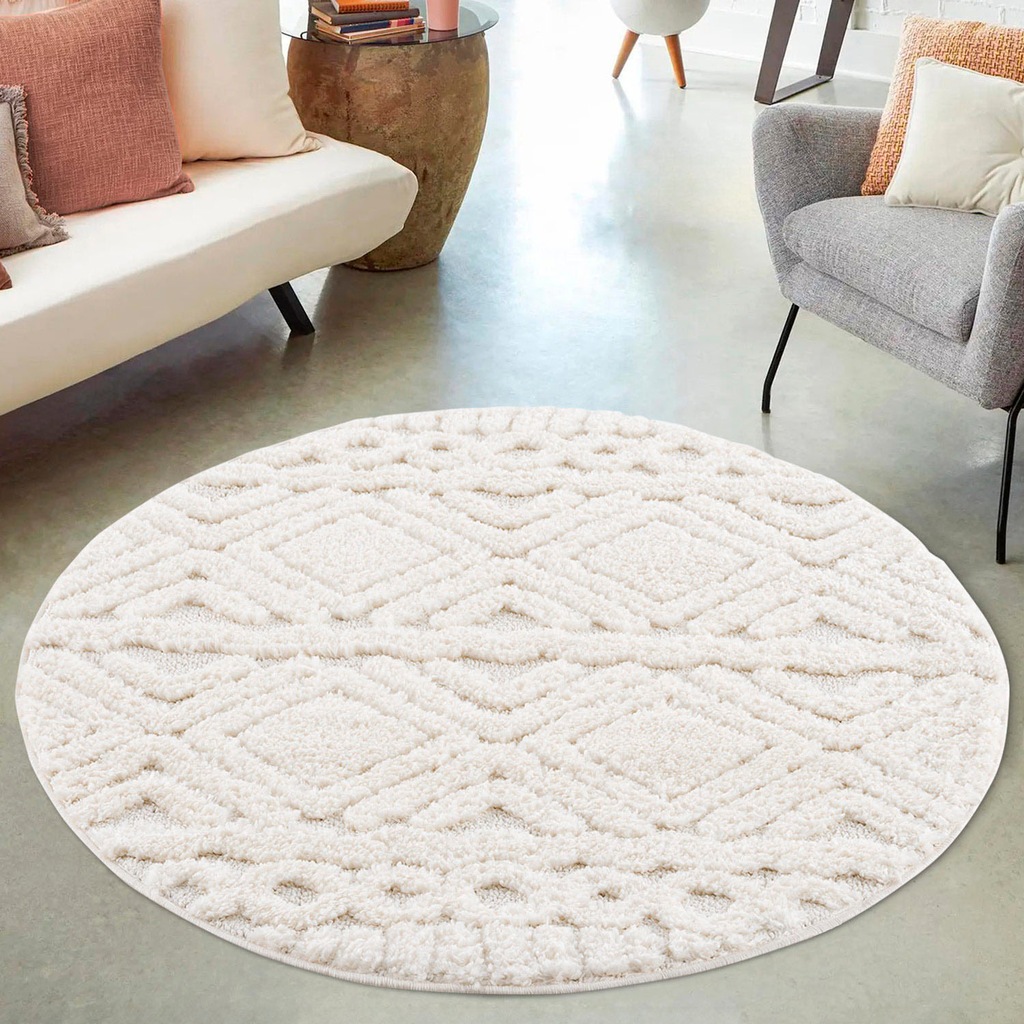 my home Hochflor-Teppich »Andro«, rund, 20 mm Höhe, Boho Stil, weich, Hoch günstig online kaufen