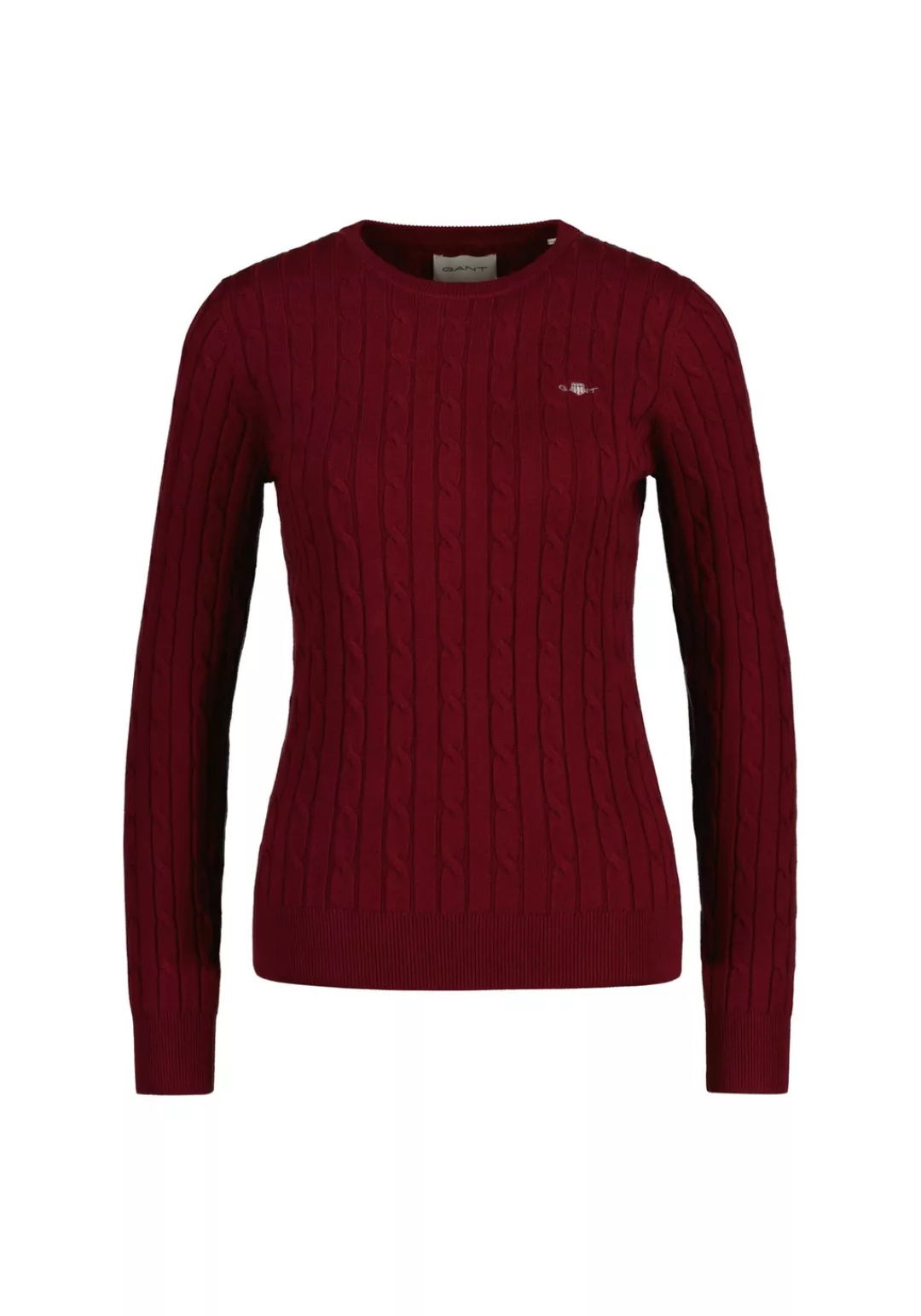 Gant Sweater "Strickpullover STRETCH COTTON CABLE C-NECK" günstig online kaufen