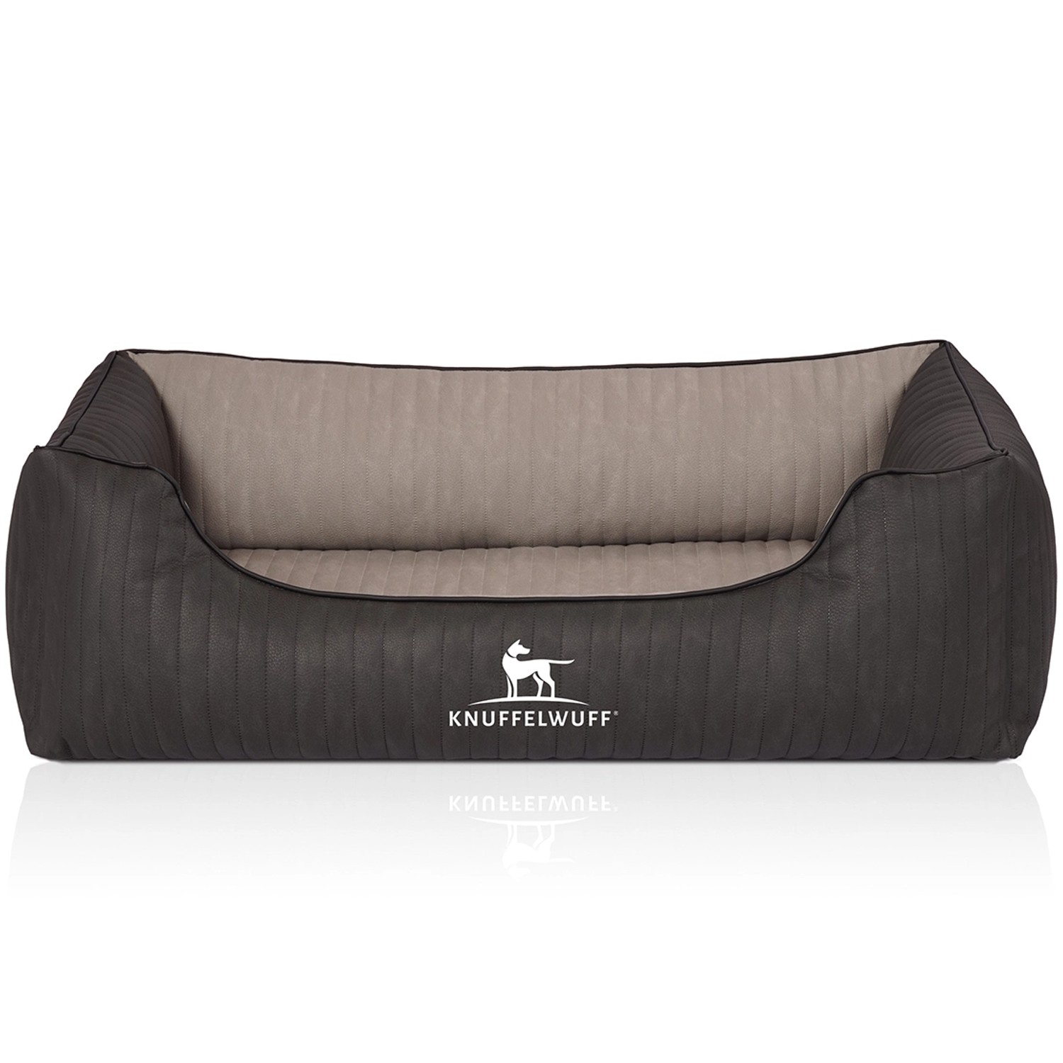 Knuffelwuff Hundebett Outback Orthopädisch Kunstleder M-L 85 x 63cm Schwarz günstig online kaufen