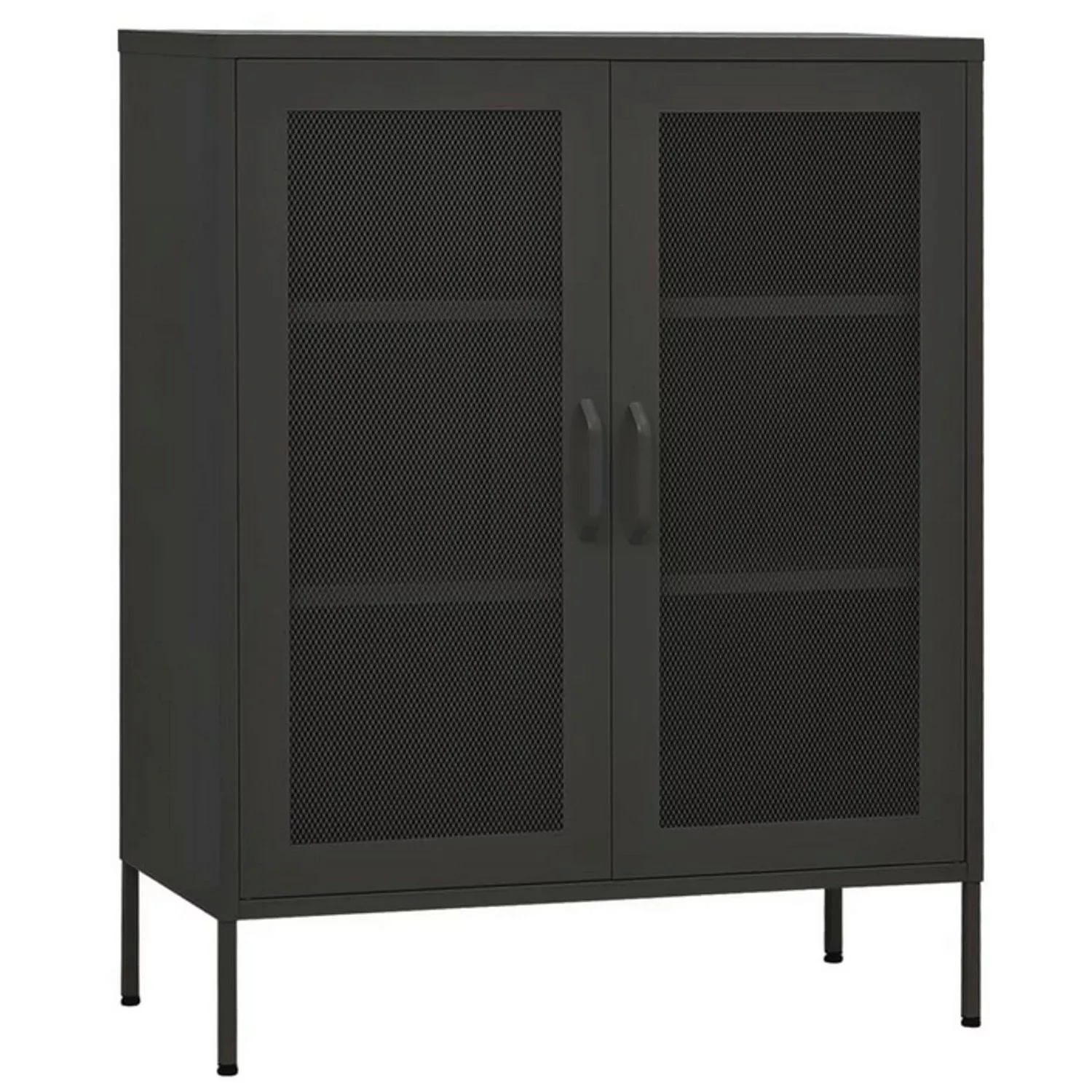 vidaXL Vitrine Vitrine Schrank Anthrazit 80x35x101,5 cm Stahl günstig online kaufen