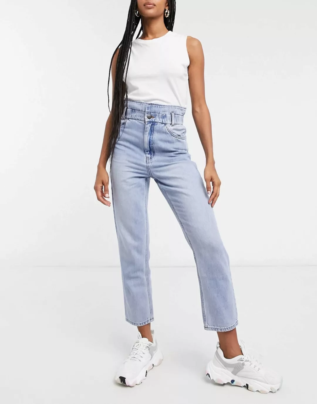 & Other Stories – Tanya – Jeans mit Detail an der Hüfte aus Bio-Baumwolle i günstig online kaufen