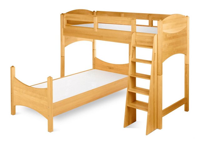 BioKinder - Das gesunde Kinderzimmer Etagenbett Noah, 90x200 cm versetzt günstig online kaufen