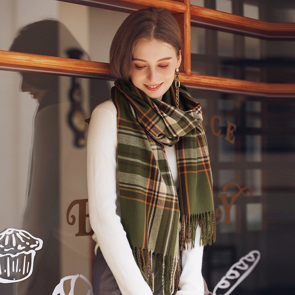 XDeer Wollschal Damen Schal,kuschelweich Karo,Winter Schal günstig online kaufen