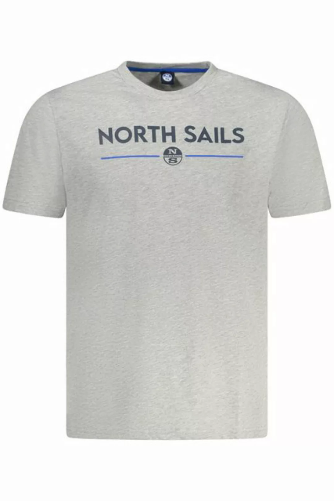 North Sails T-Shirt Graues Herren T-Shirt mit Rundhals & Druck – günstig online kaufen