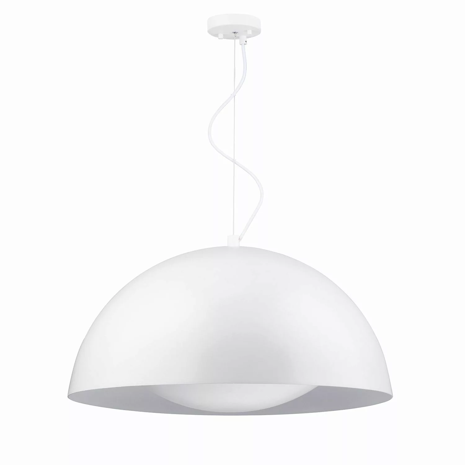 home24 Spot Light LED-Pendelleuchte Ray Stahl Weiß Ø 25,5 cm 1-flammig inkl günstig online kaufen