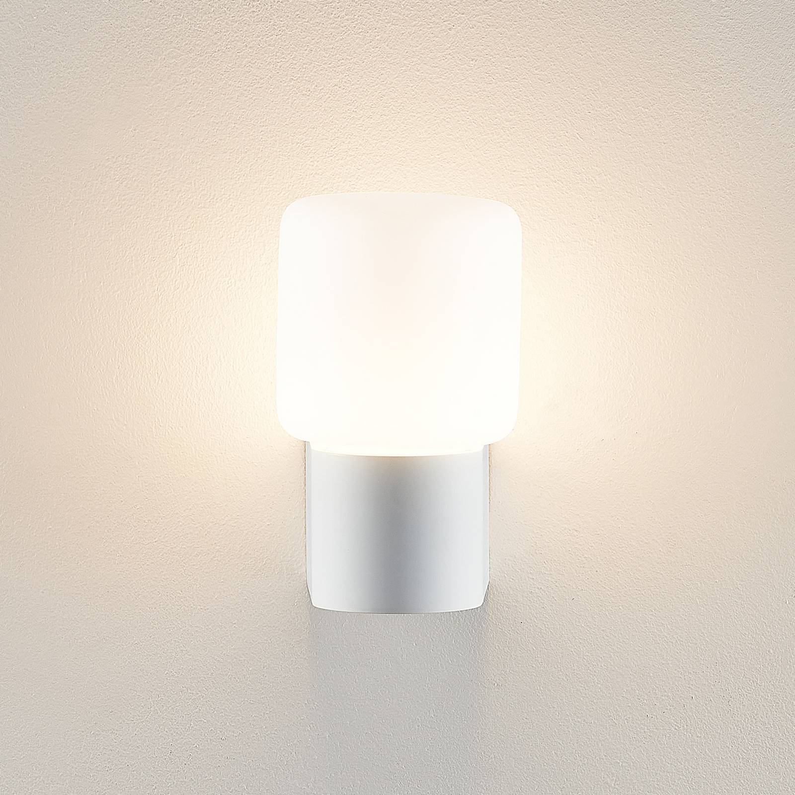 Molto Luce Außenwandlampe Lanu Flat, weiß, Alu/Glas günstig online kaufen