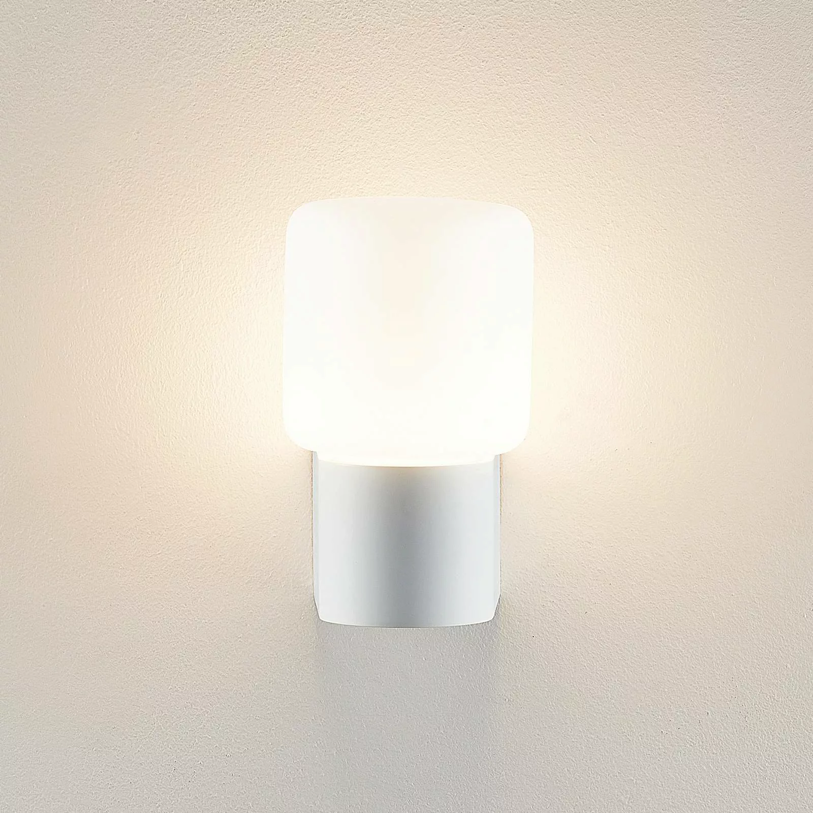 Molto Luce Außenwandlampe Lanu Flat, weiß, Alu/Glas günstig online kaufen