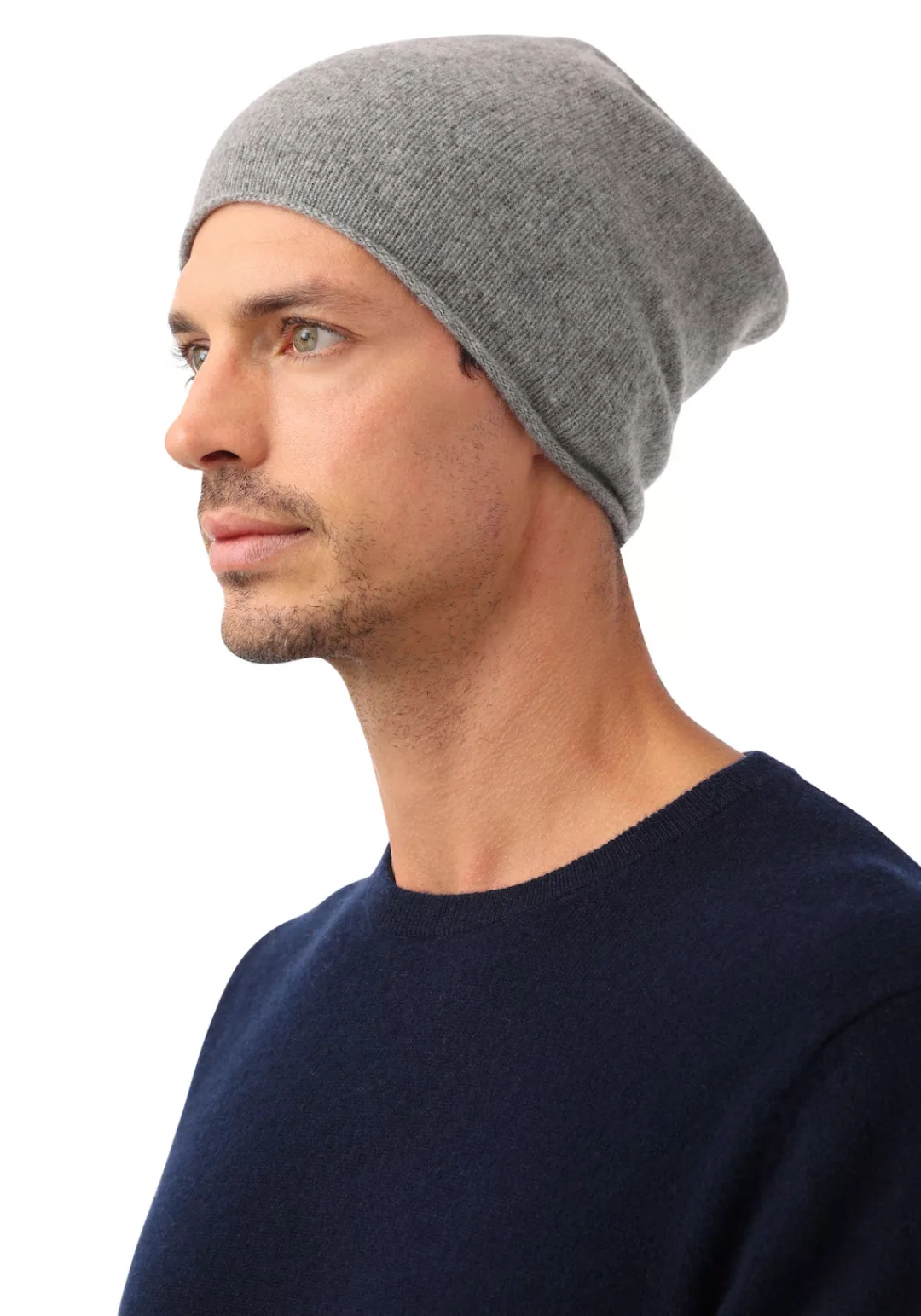 Zwillingsherz Beanie, mit kleinem Rollrand, One size günstig online kaufen