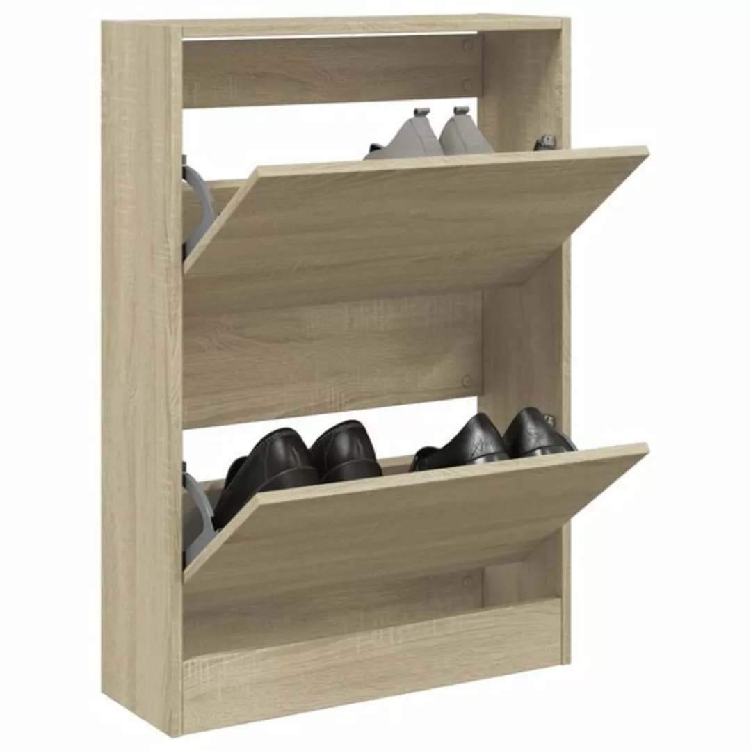 vidaXL Schuhschrank Schuhschrank Sonoma-Eiche 60x21x87,5 cm Spanplatte günstig online kaufen