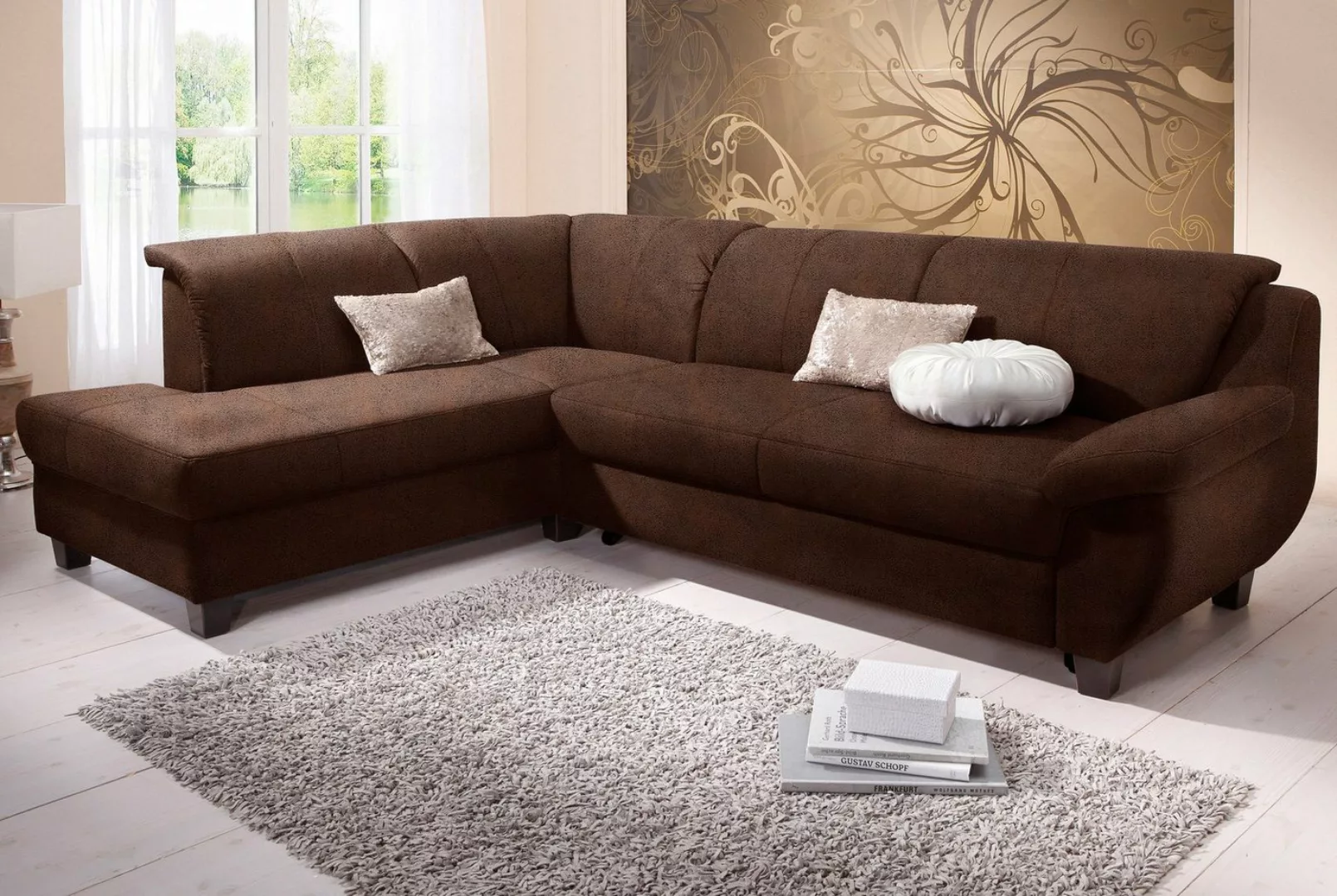 Home affaire Ecksofa "Yesterday L-Form", wahlweise mit Bettfunktion, auch i günstig online kaufen