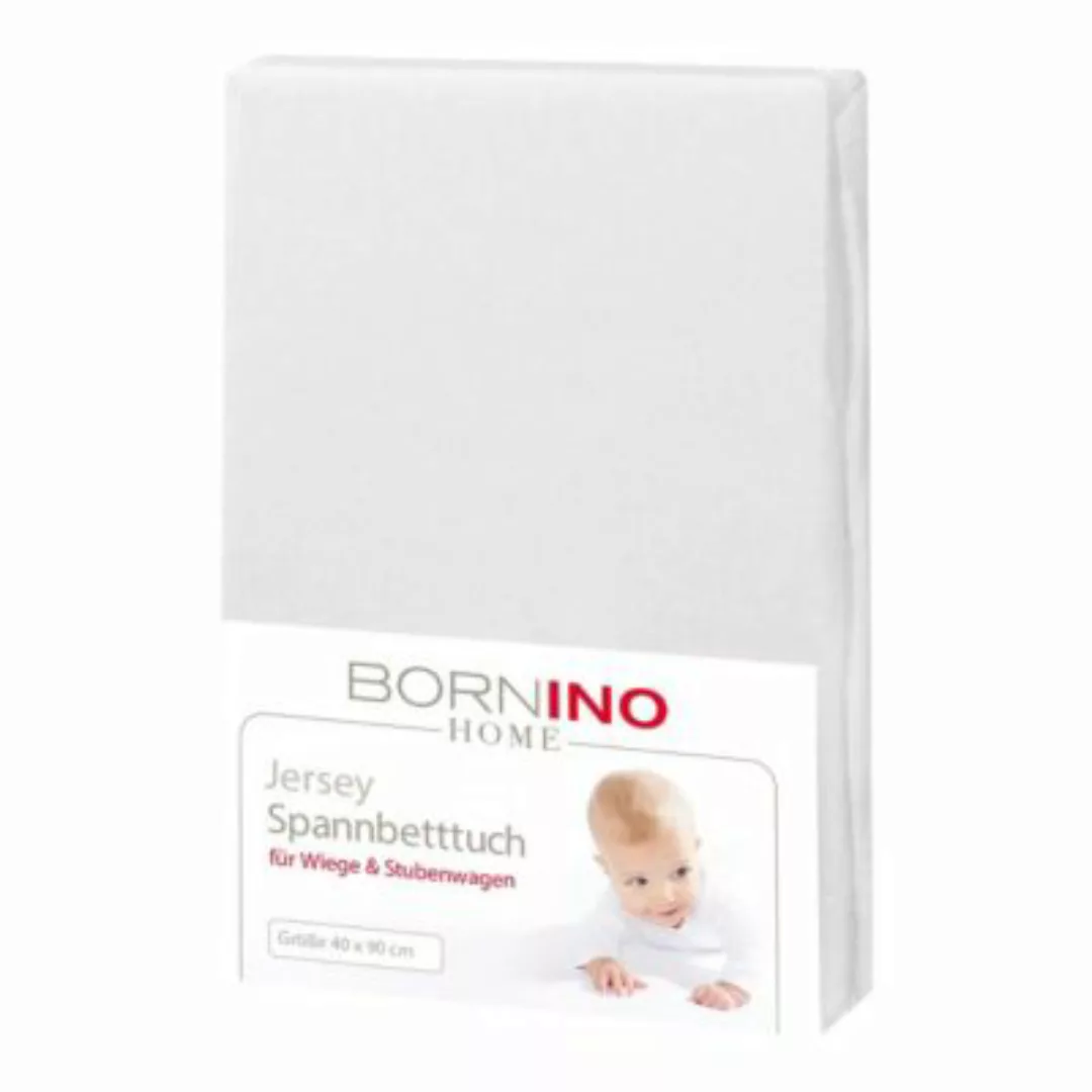 bornino Jersey-Spannbetttuch 40x90 cm weiß Gr. one size günstig online kaufen