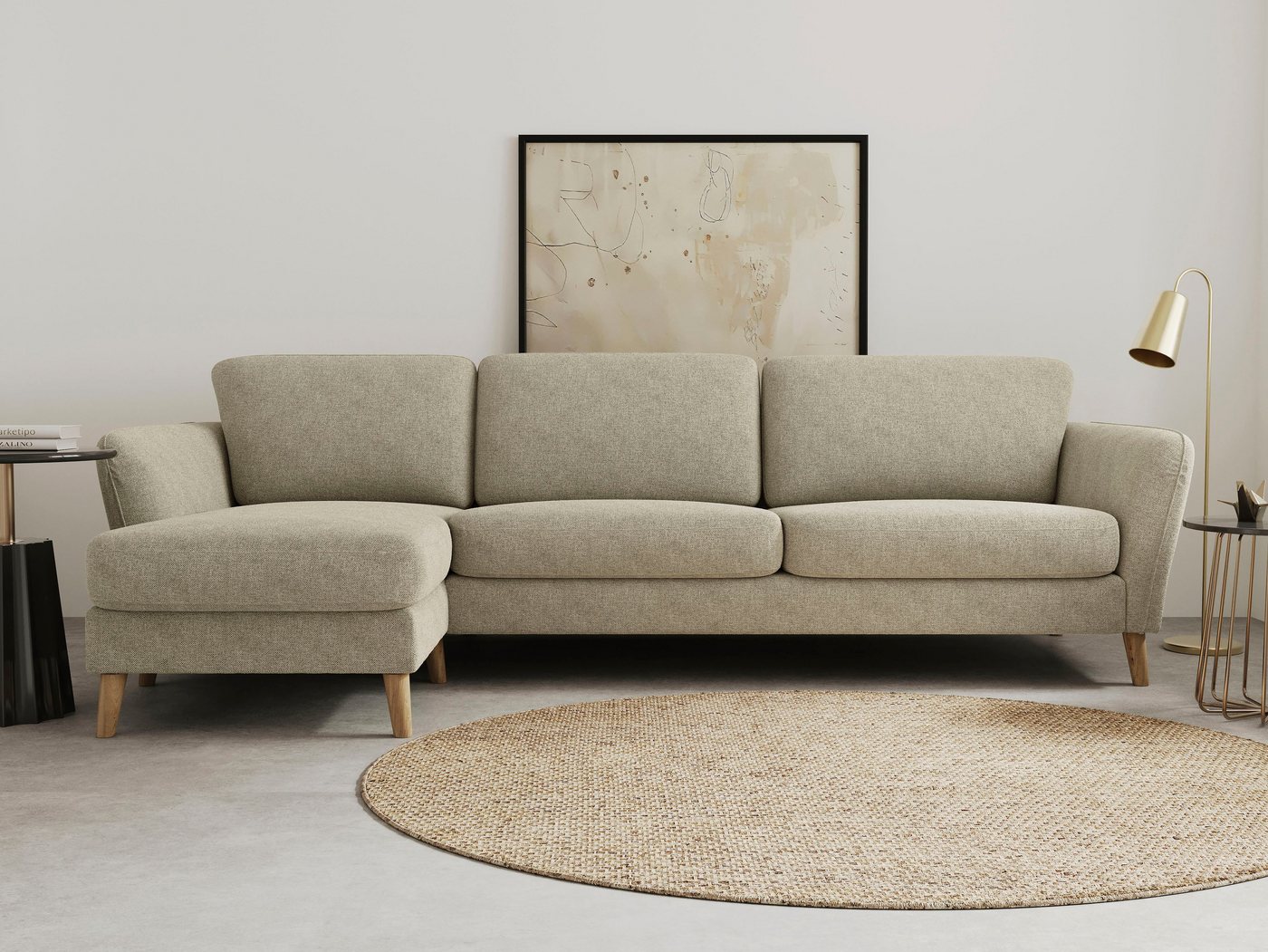 Home affaire Ecksofa MARSEILLE (279/152cm),L-Form, Rec. rechts/links, Massi günstig online kaufen