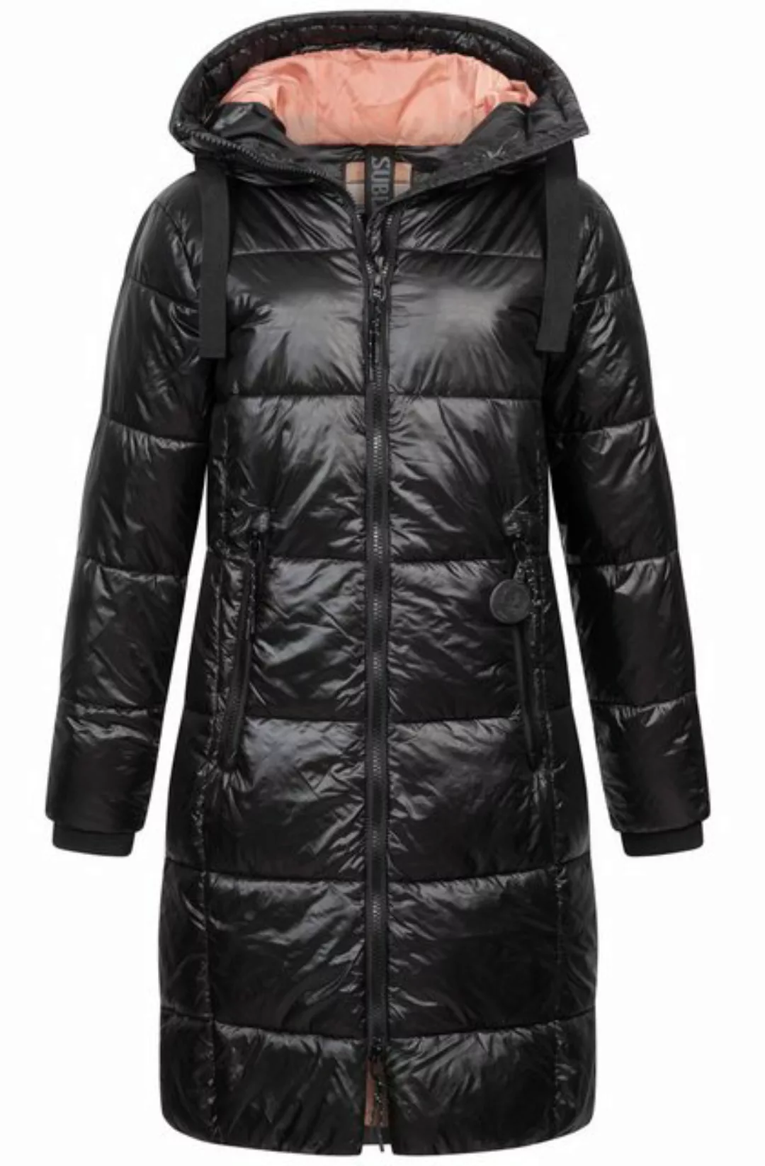 SUBLEVEL Steppjacke Damen Mantel mit Kapuze extra lange Winter Jacke Parka günstig online kaufen