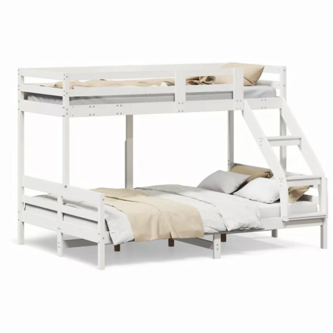 vidaXL Bettgestell Etagenbett 90x200140x200 cm Weiß Massivholz Kiefer Bett günstig online kaufen