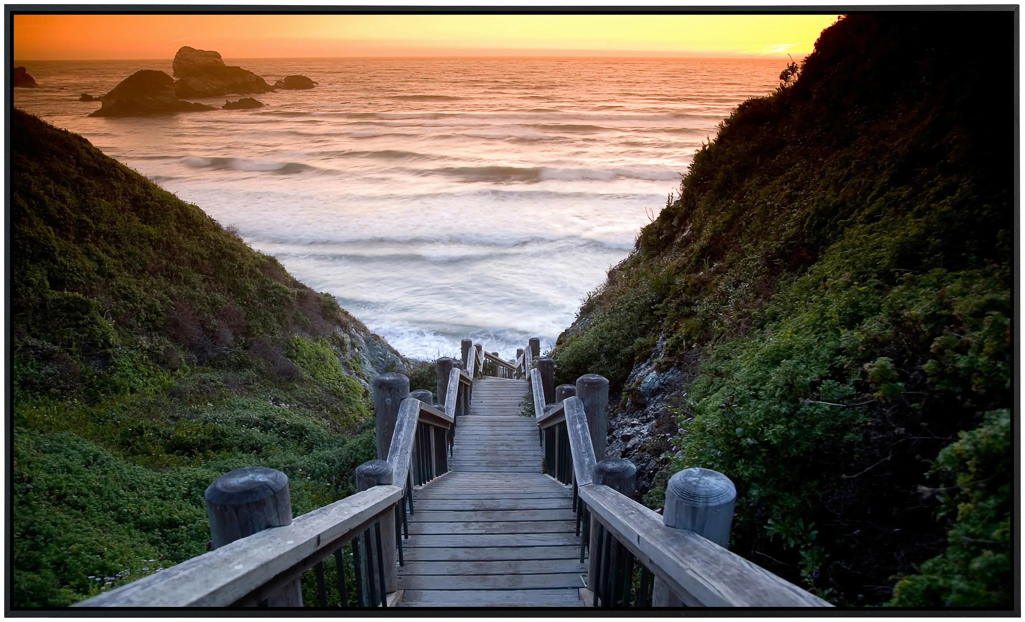 Papermoon Infrarotheizung »Strandtreppe«, sehr angenehme Strahlungswärme günstig online kaufen