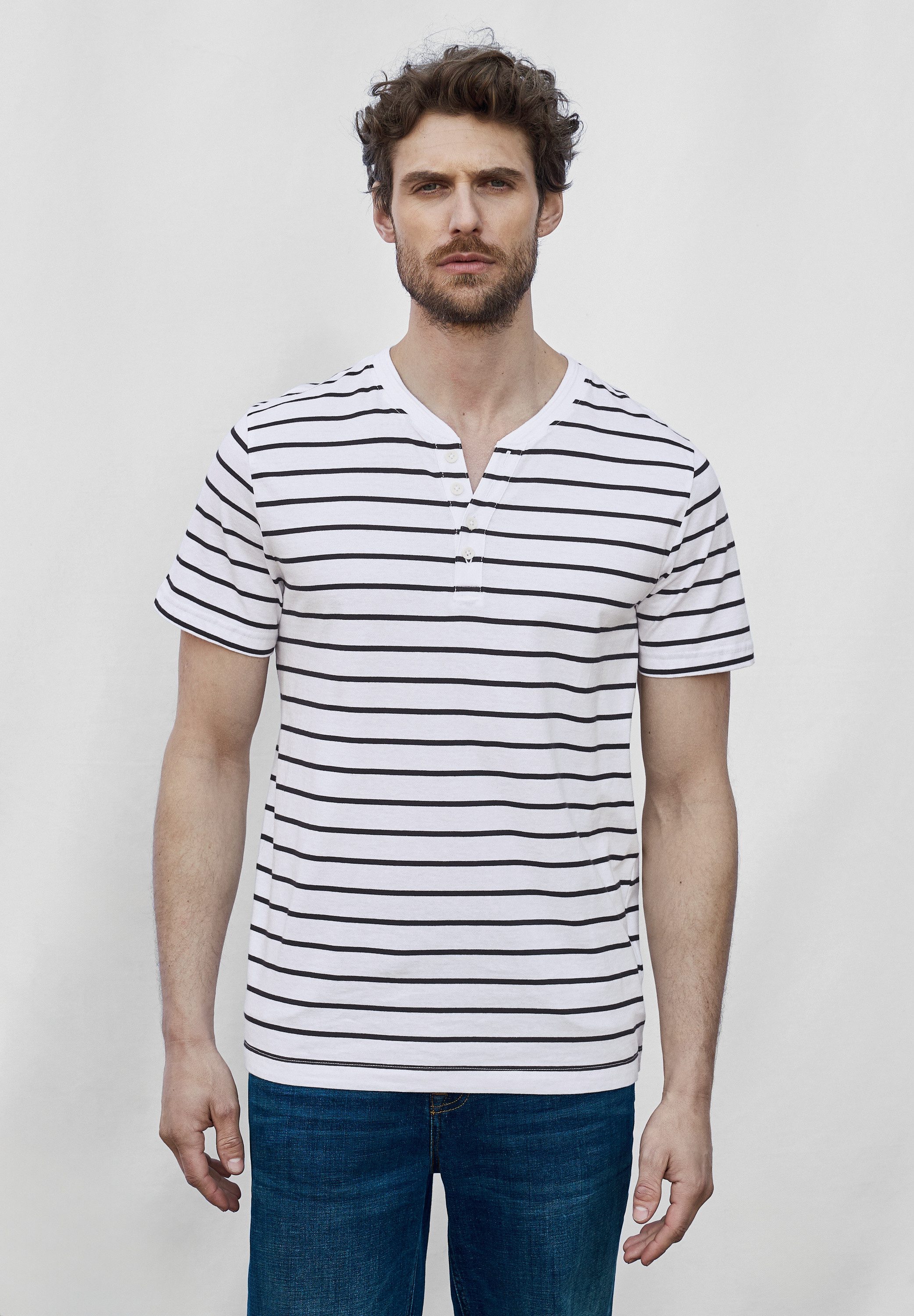 STREET ONE MEN T-Shirt, aus reiner Baumwolle günstig online kaufen