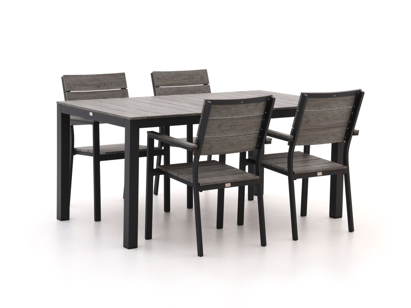 Bellagio Fidenza 160 cm Gartenmöbel-Set 5-Teilig Stapelbar günstig online kaufen