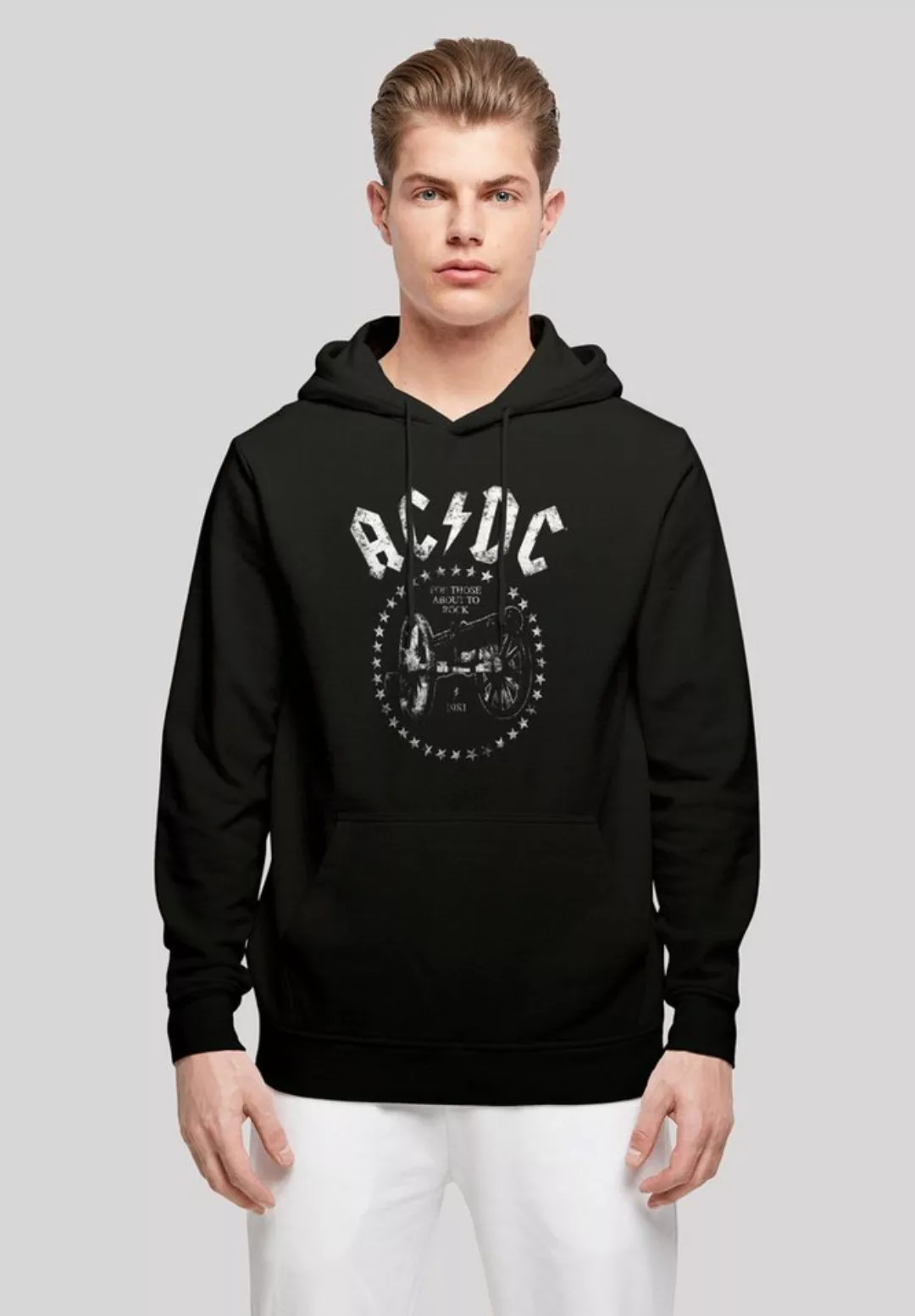 F4NT4STIC Kapuzenpullover ACDC Rock Band Music We Salute You Cannon Print günstig online kaufen