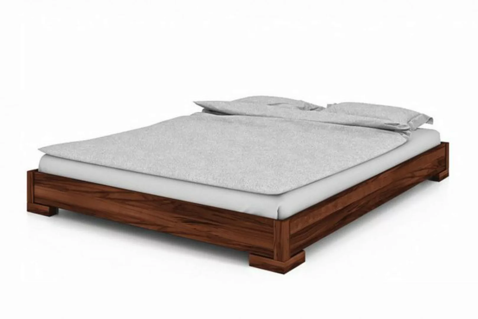 Natur24 Einzelbett Bett Bento 2 Kernbuche massiv 160x200cm ohne Kopfteil mi günstig online kaufen