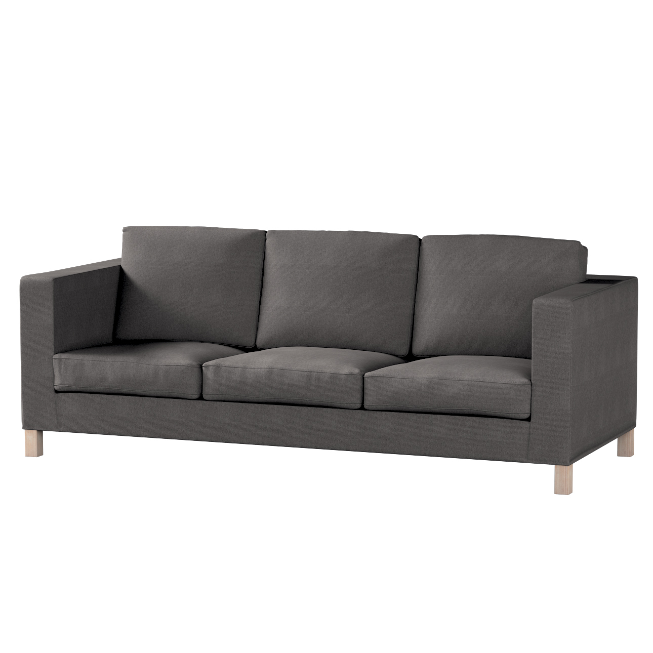 Bezug für Karlanda 3-Sitzer Sofa nicht ausklappbar, kurz, dunkelgrau, Bezug günstig online kaufen