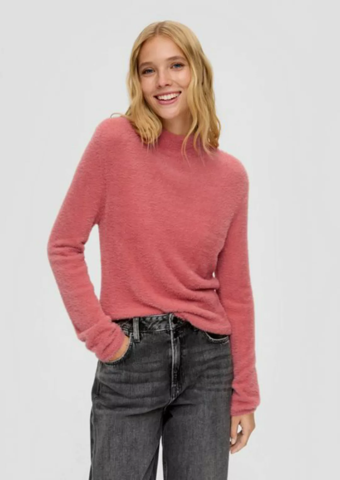 QS Strickpullover, im hüftlangen Schnitt günstig online kaufen