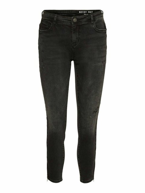 Noisy May Damen Jeans NMKIMMY NW ANK DART AZ160DG Slim Fit Grau Dark Grey D günstig online kaufen