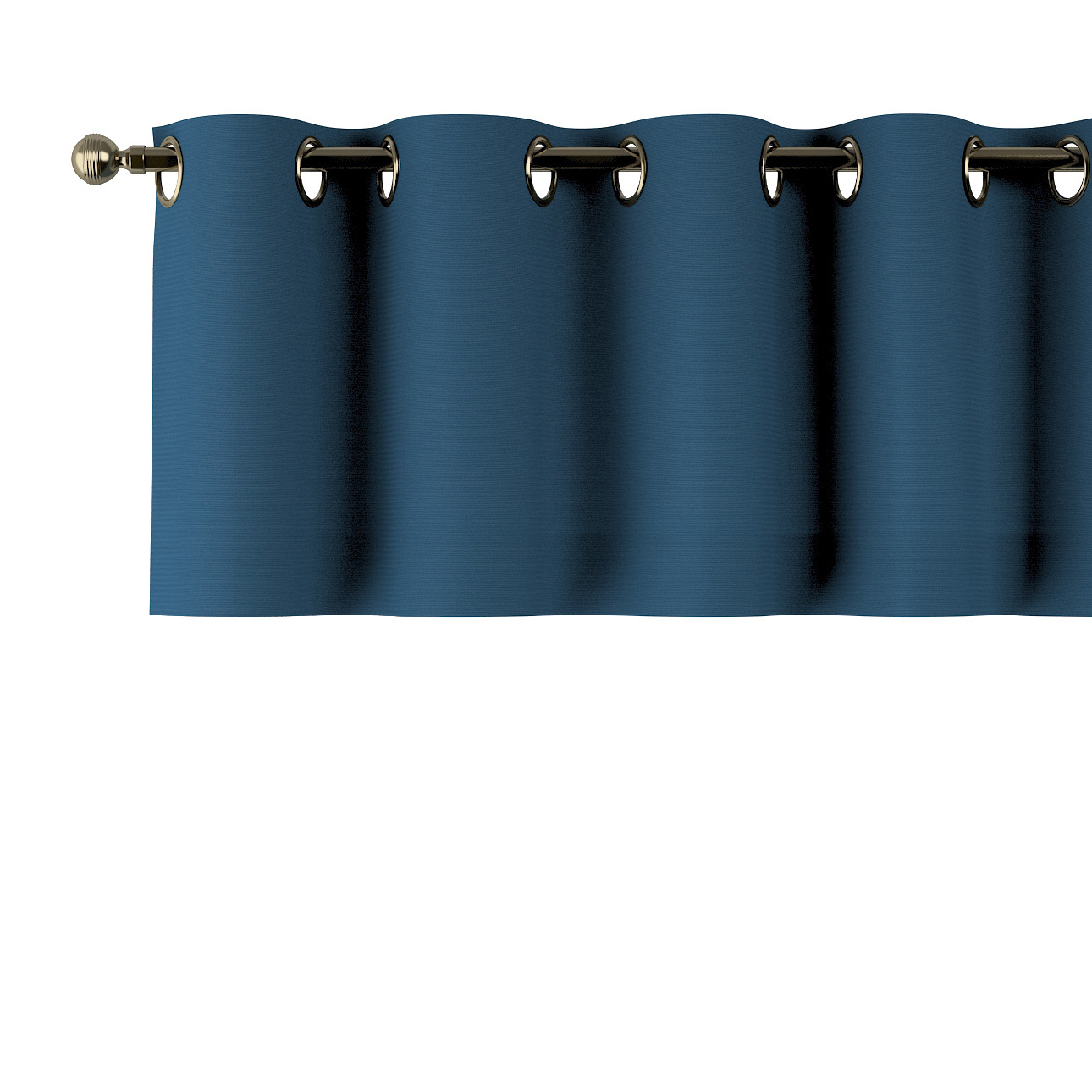 Kurzgardine mit Ösen, marinenblau , 390 x 40 cm, Cotton Panama (702-48) günstig online kaufen