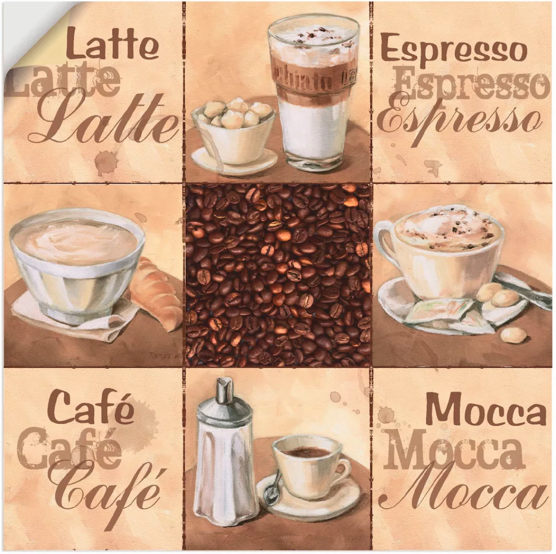 Artland Wandbild "Kaffee Collage II", Getränke, (1 St.), als Alubild, Outdo günstig online kaufen